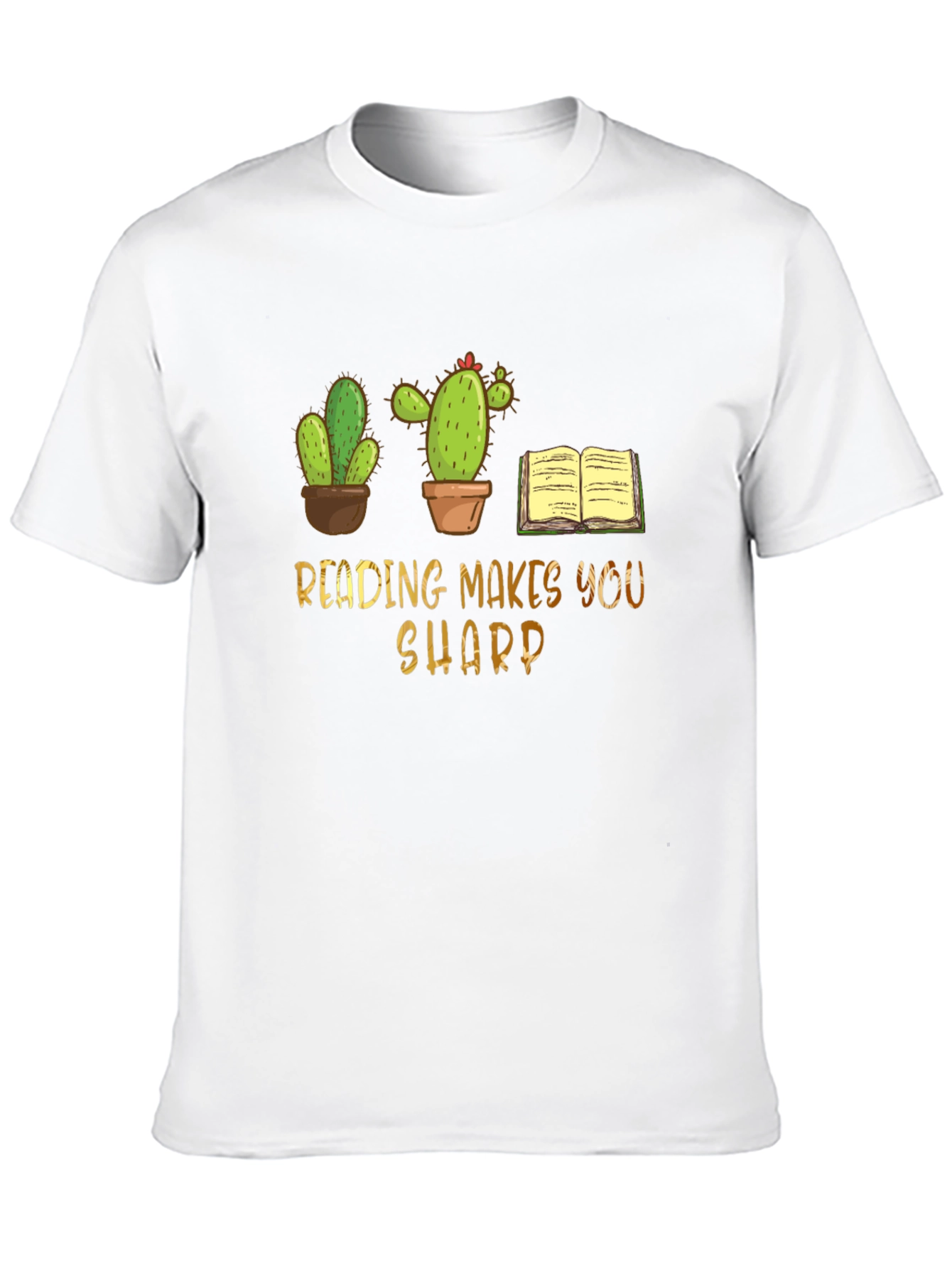 Reading Makes You Sharp T-Shirt Cactus Book Lover