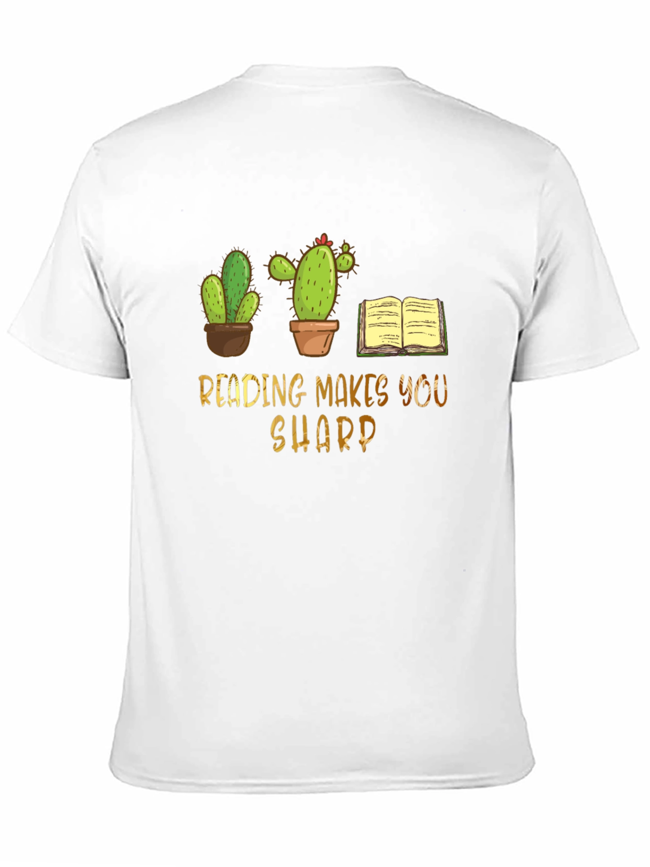 Reading Makes You Sharp T-Shirt Cactus Book Lover