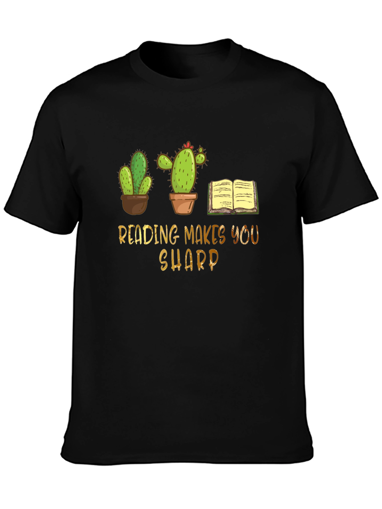 Reading Makes You Sharp T-Shirt Cactus Book Lover