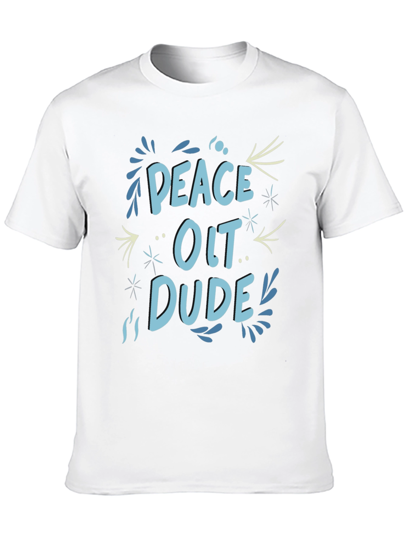 Peace Out Dude Graphic Black T-Shirt
