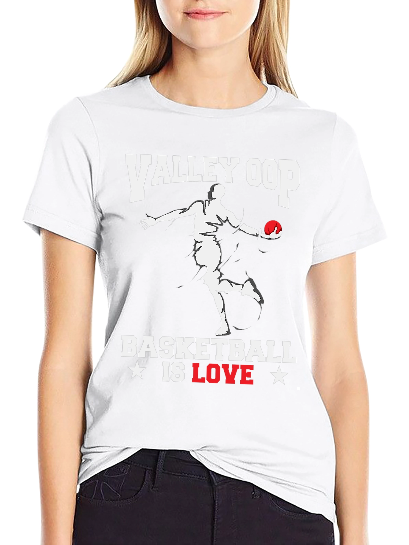 Valley Oop Basketball Is Love Graphic T-Shirt