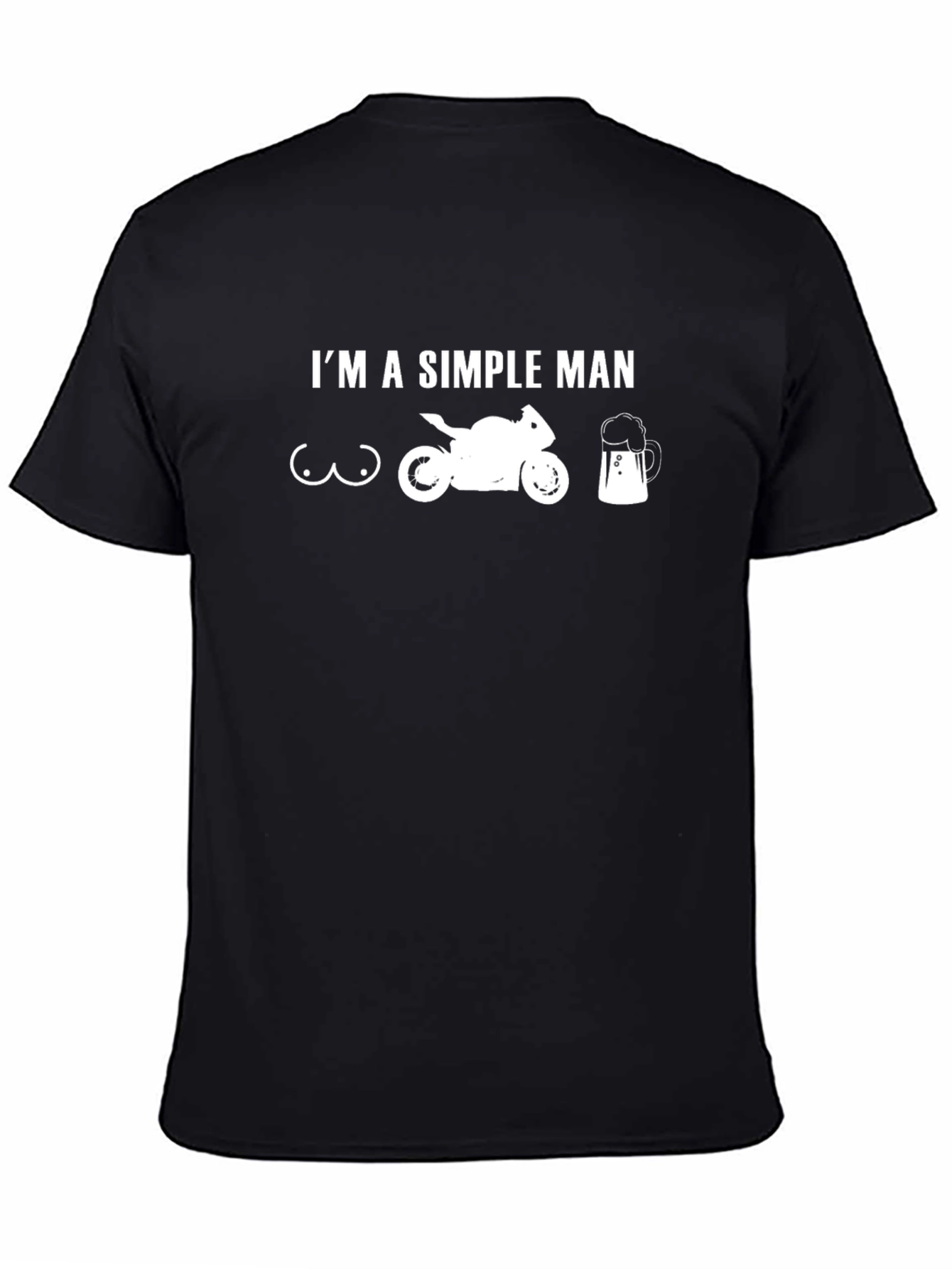 Simple Man T-Shirt - Motorcycle & Beer Design