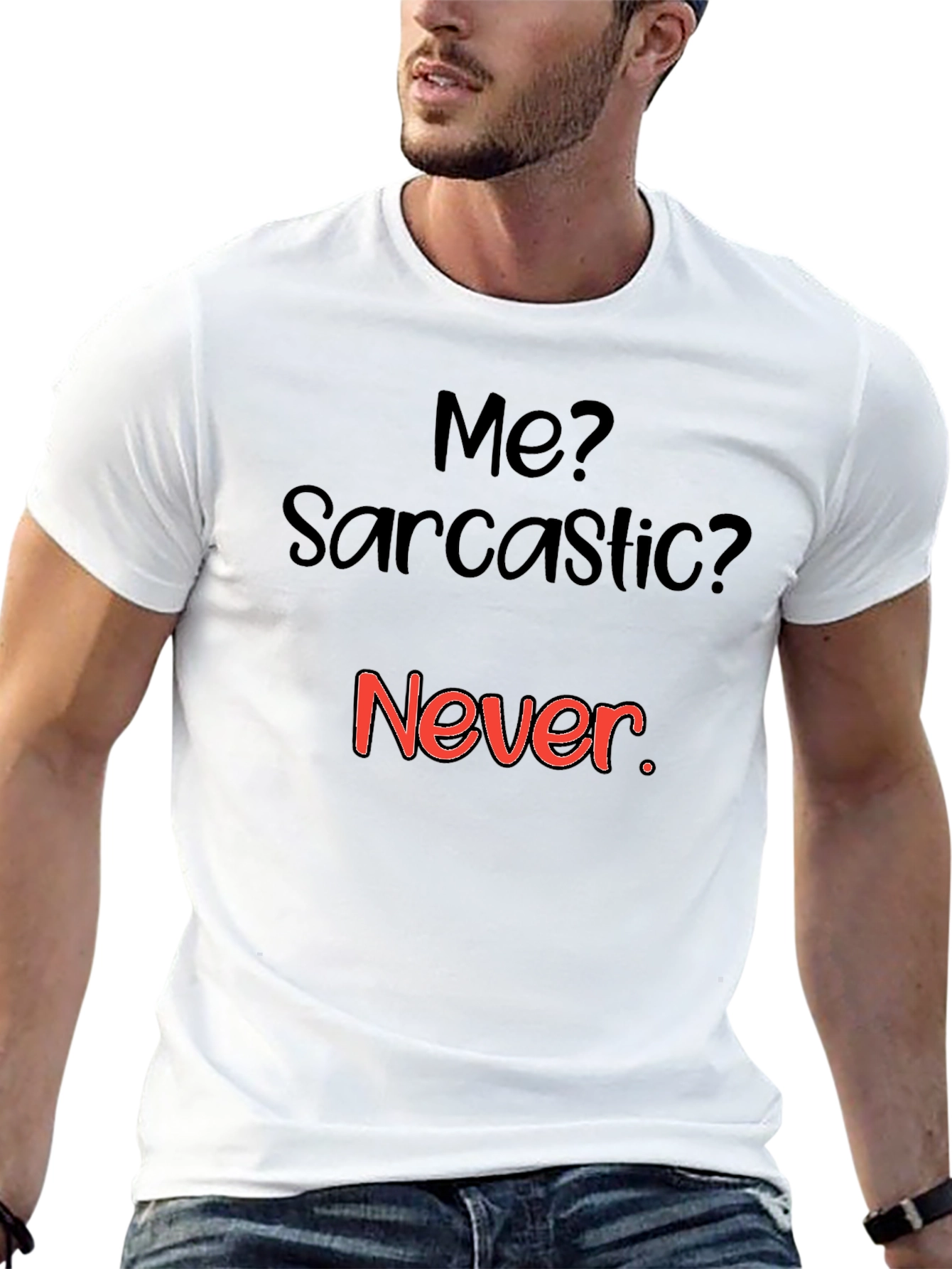 Sarcastic Humor Graphic Tee - Black