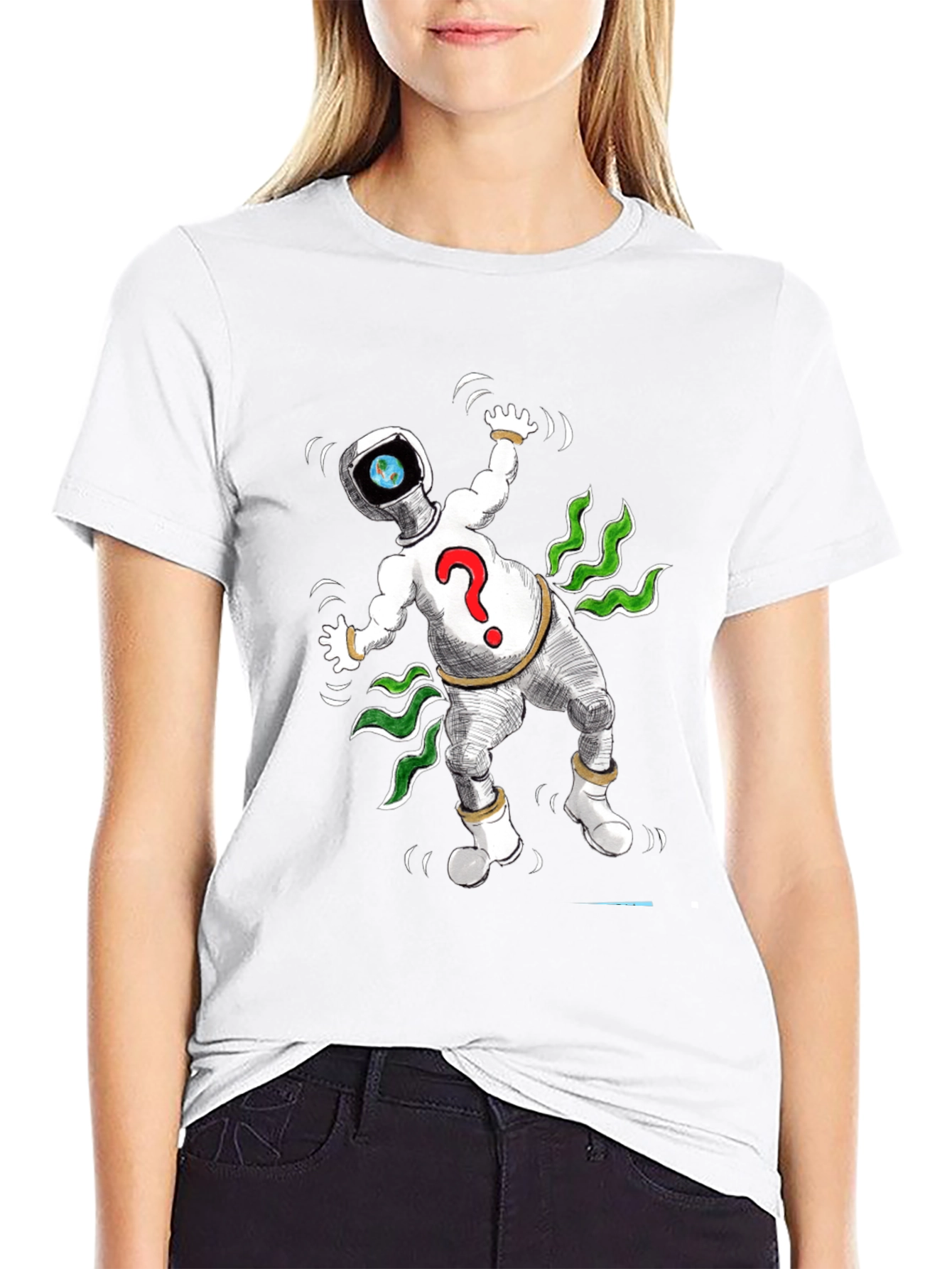 Cosmic Question T-Shirt - Black Cotton Tee