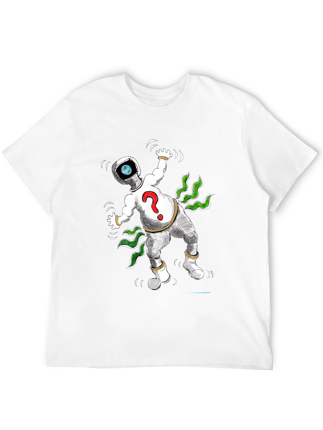 Cosmic Question T-Shirt - Black Cotton Tee