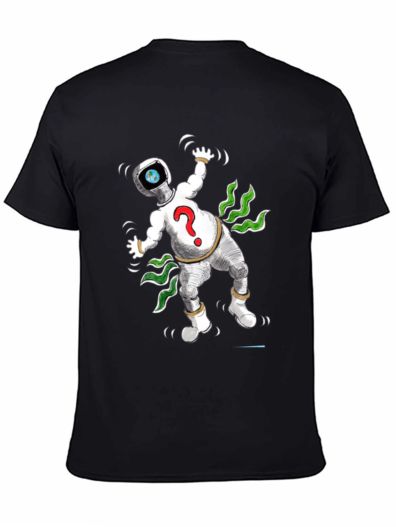 Cosmic Question T-Shirt - Black Cotton Tee