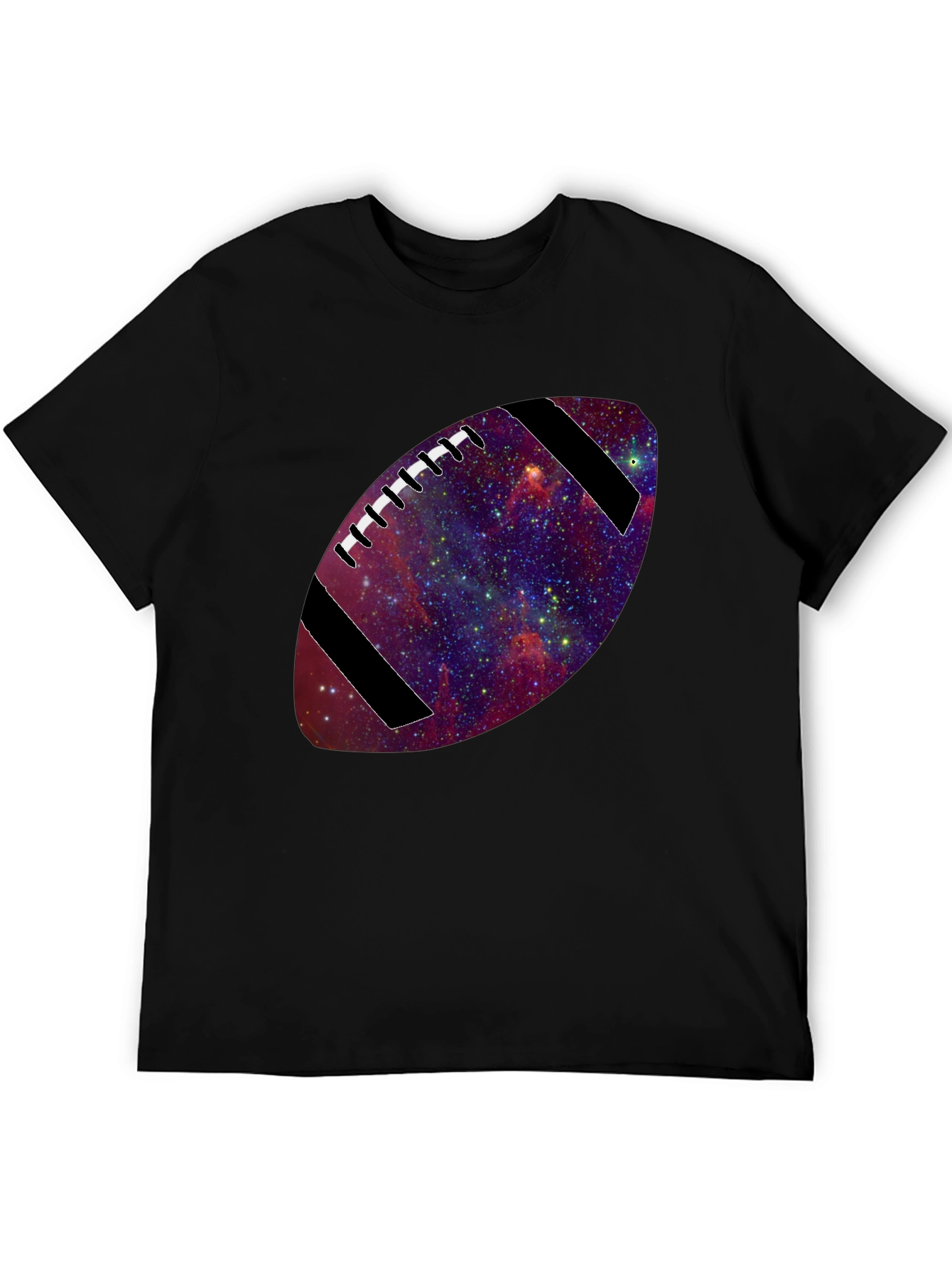 Galaxy Football T-Shirt - Unique Cosmic Design