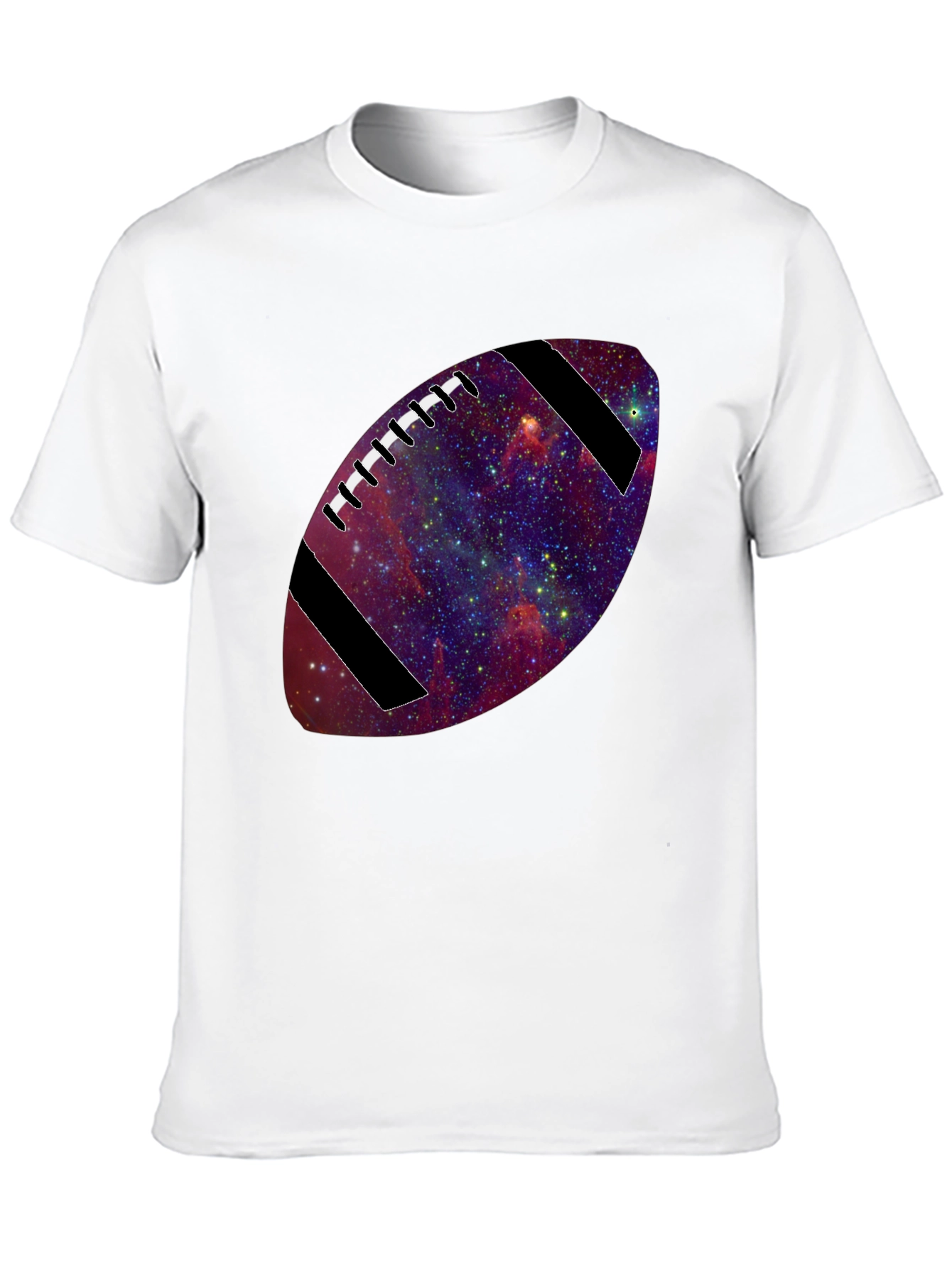 Galaxy Football T-Shirt - Unique Cosmic Design