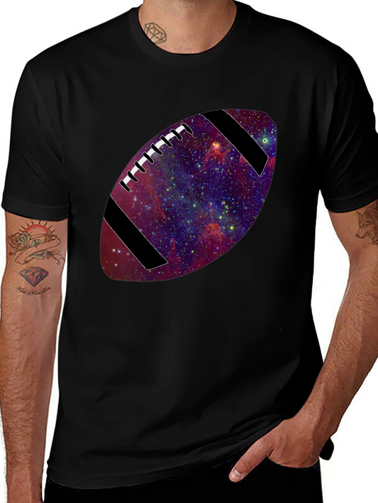 Galaxy Football T-Shirt - Unique Cosmic Design