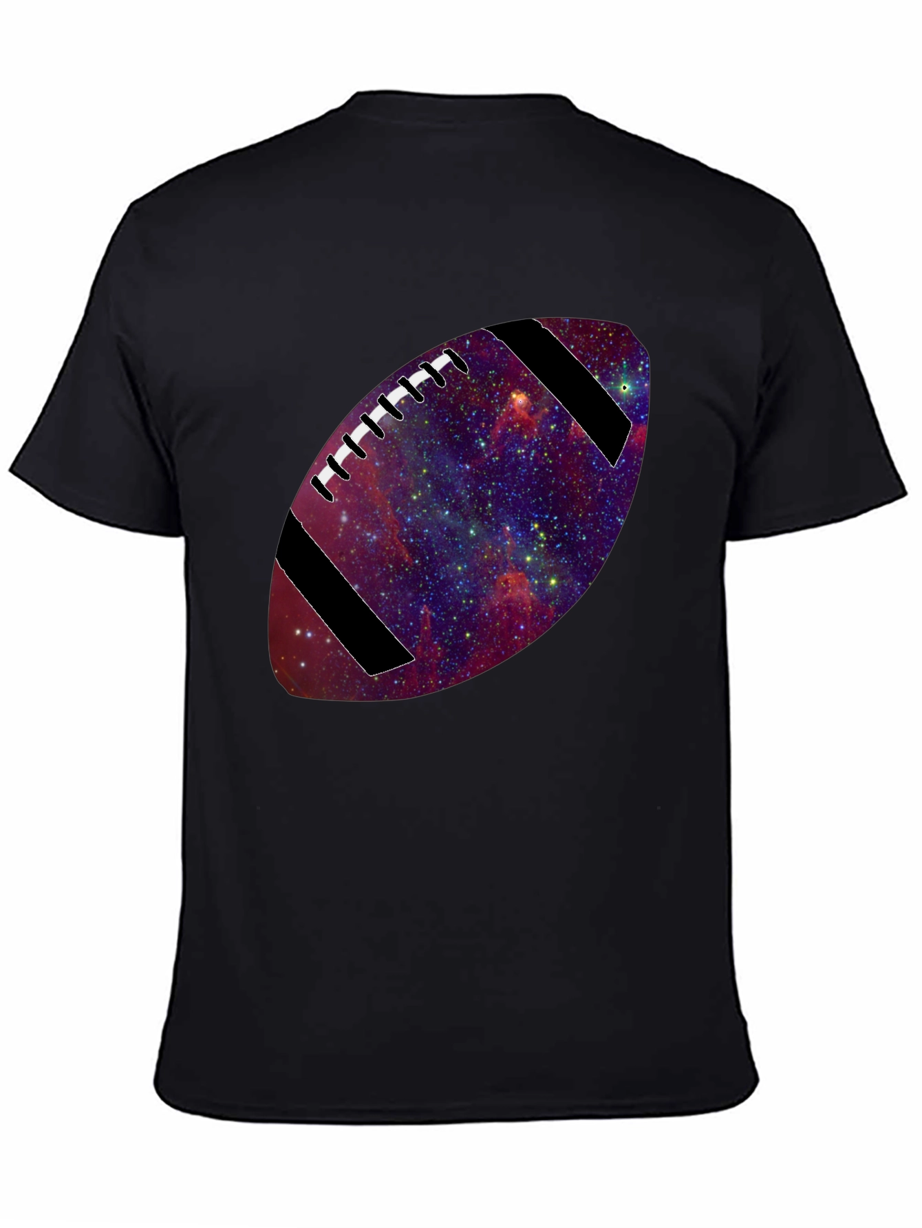 Galaxy Football T-Shirt - Unique Cosmic Design