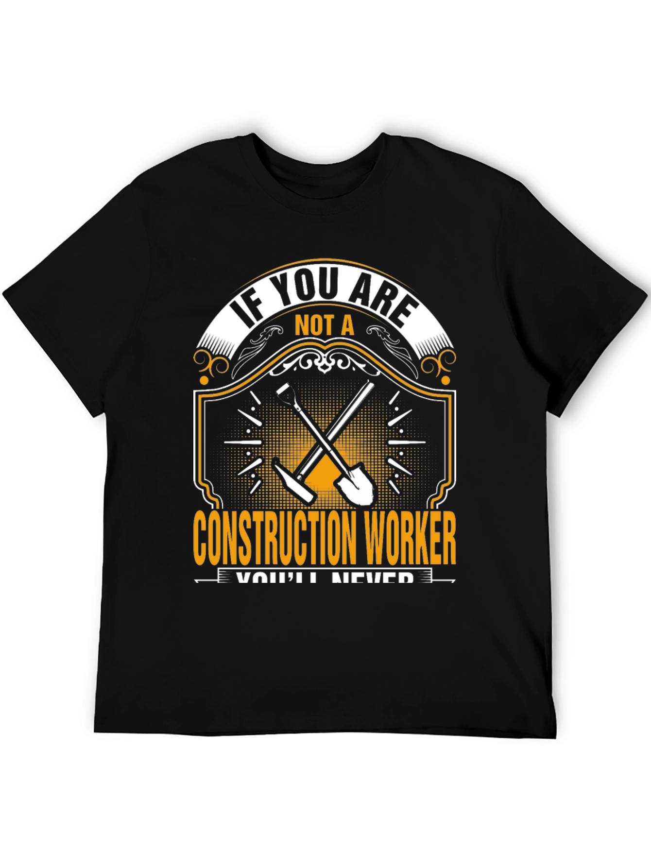 Construction Worker Graphic Tee - Black