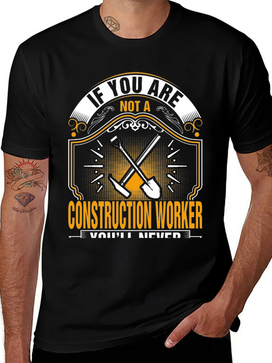 Construction Worker Graphic Tee - Black
