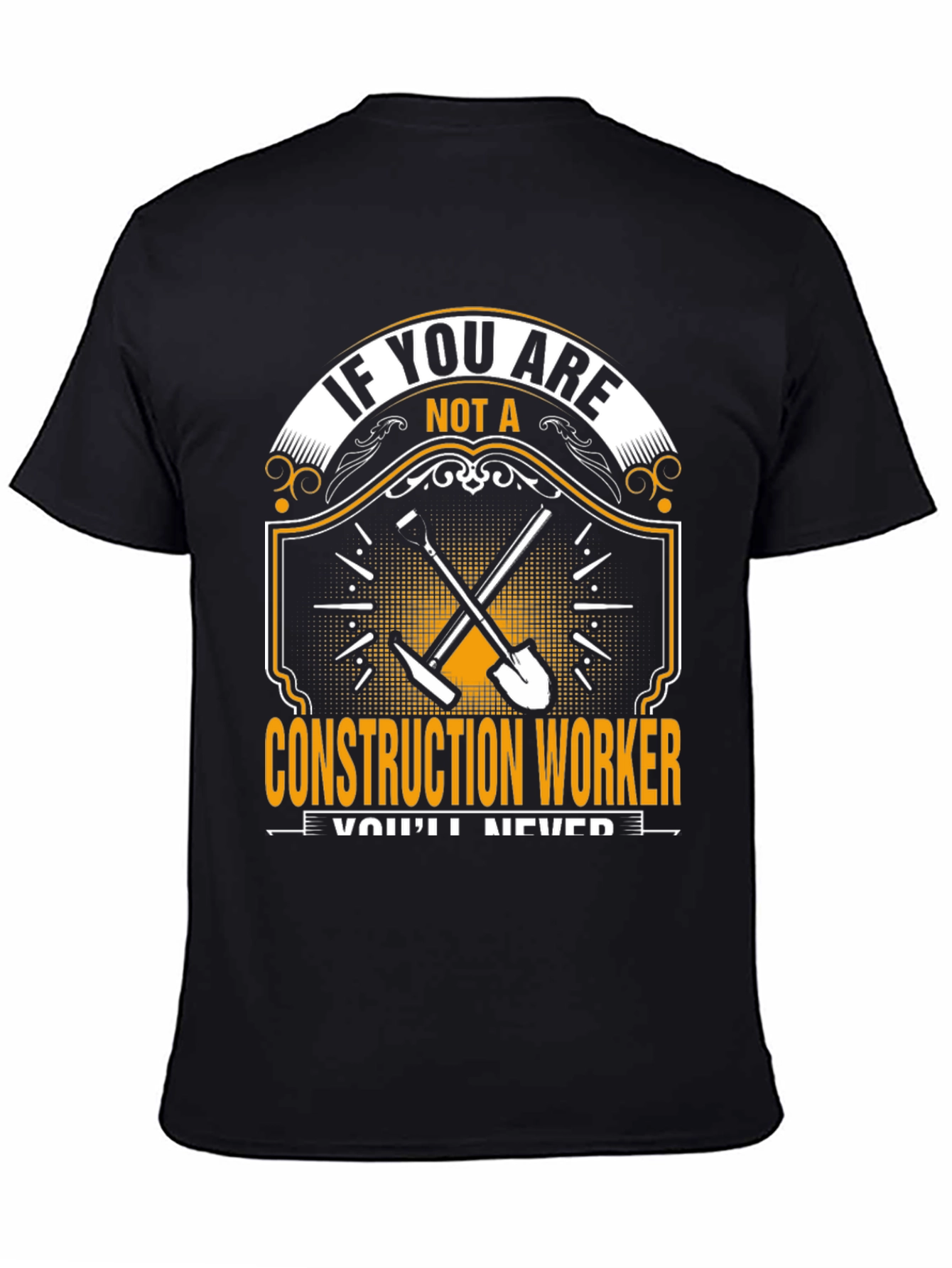 Construction Worker Graphic Tee - Black