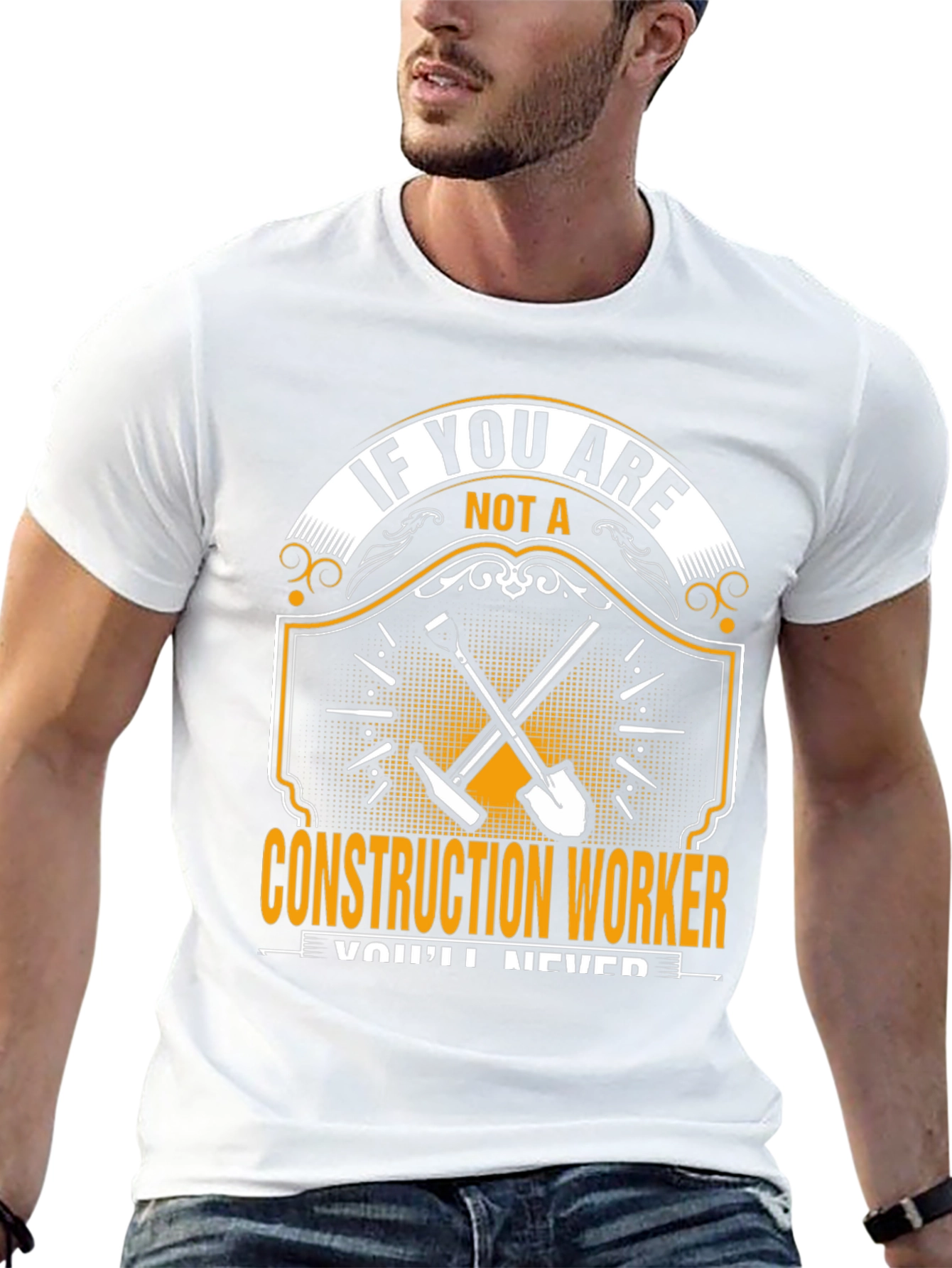 Construction Worker Graphic Tee - Black