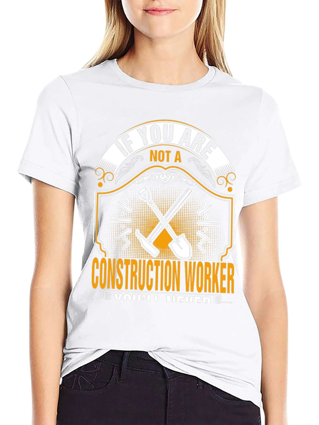 Construction Worker Graphic Tee - Black