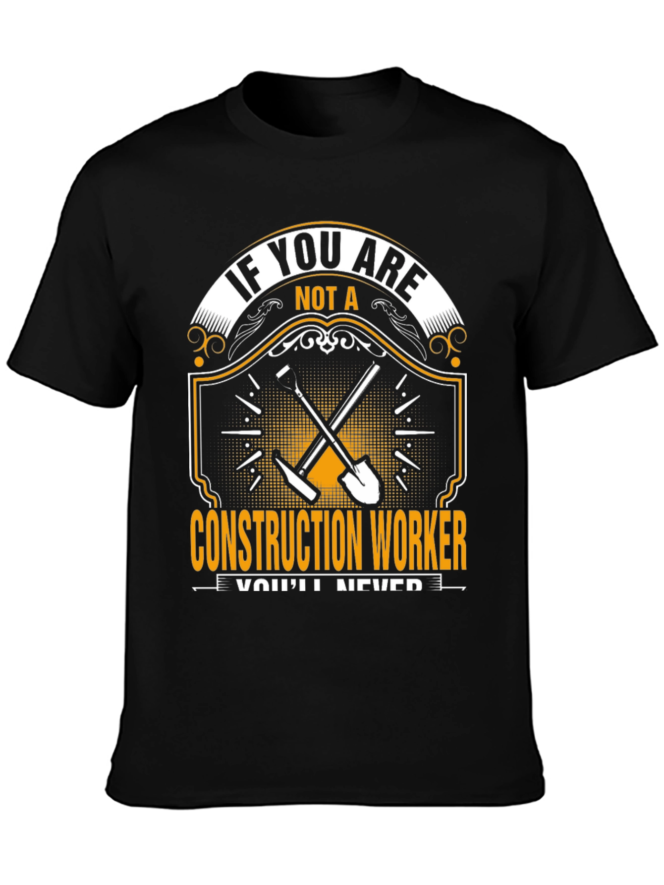 Construction Worker Graphic Tee - Black