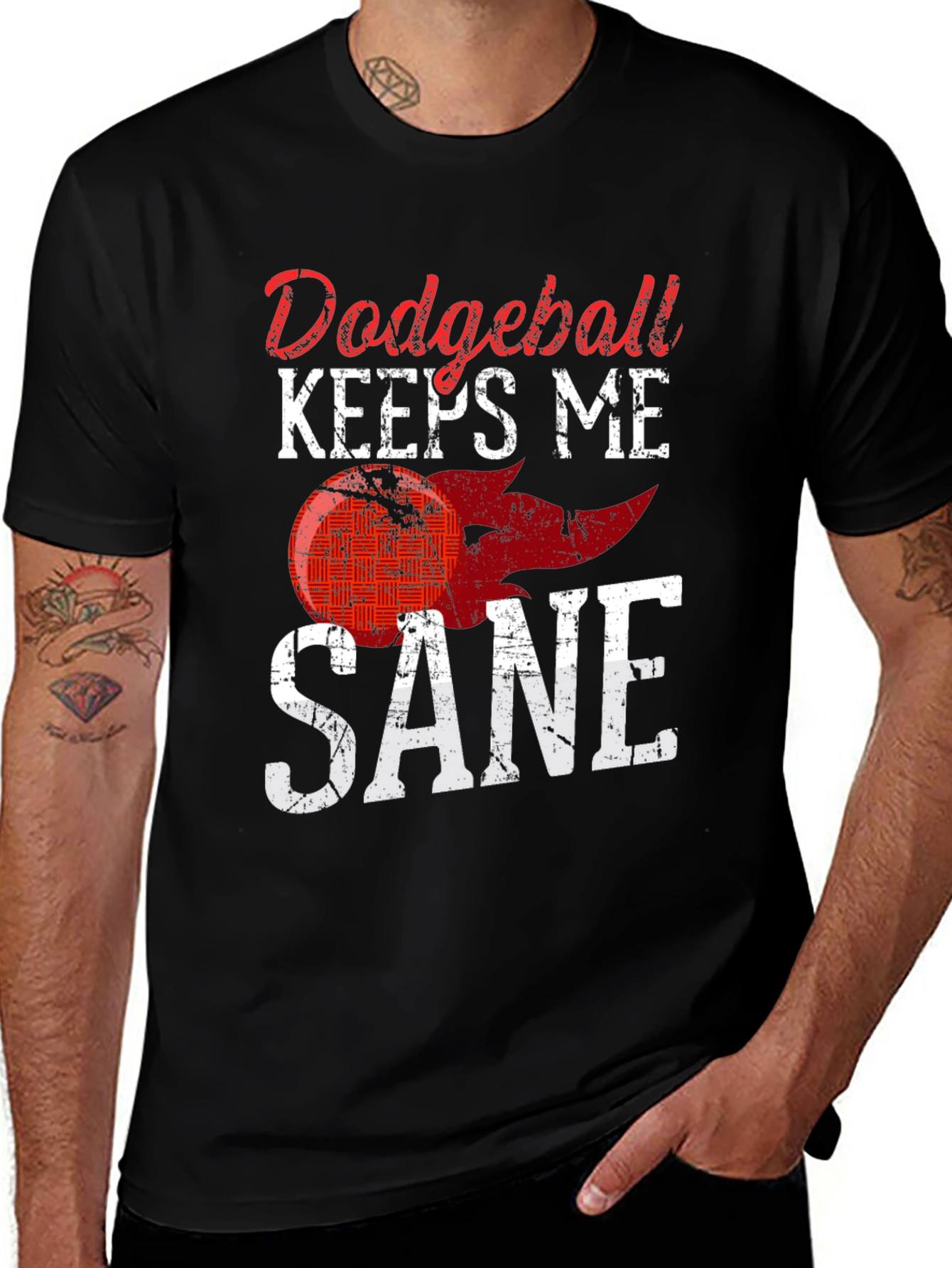 Dodgeball Keeps Me Sane Graphic Tee