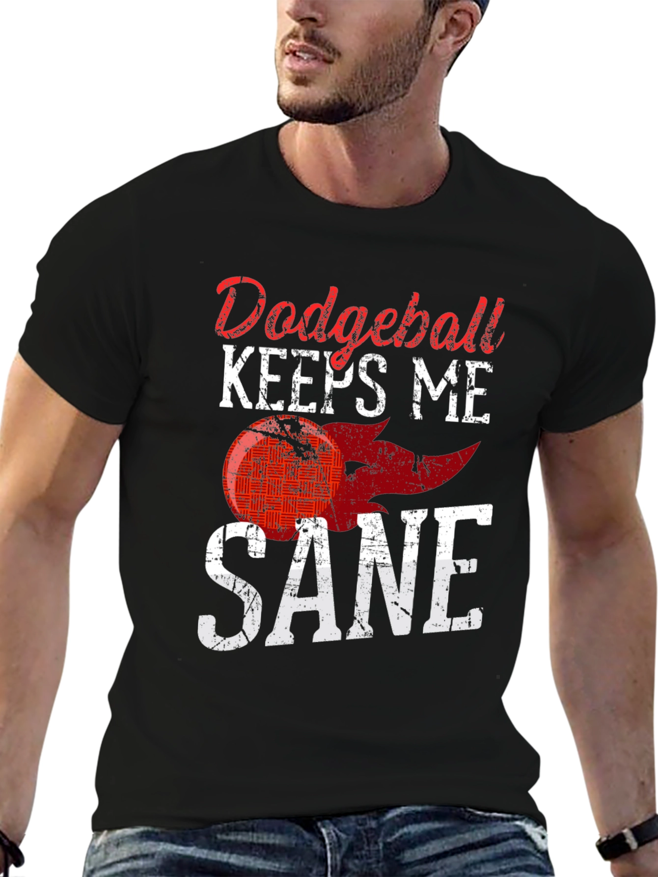 Dodgeball Keeps Me Sane Graphic Tee