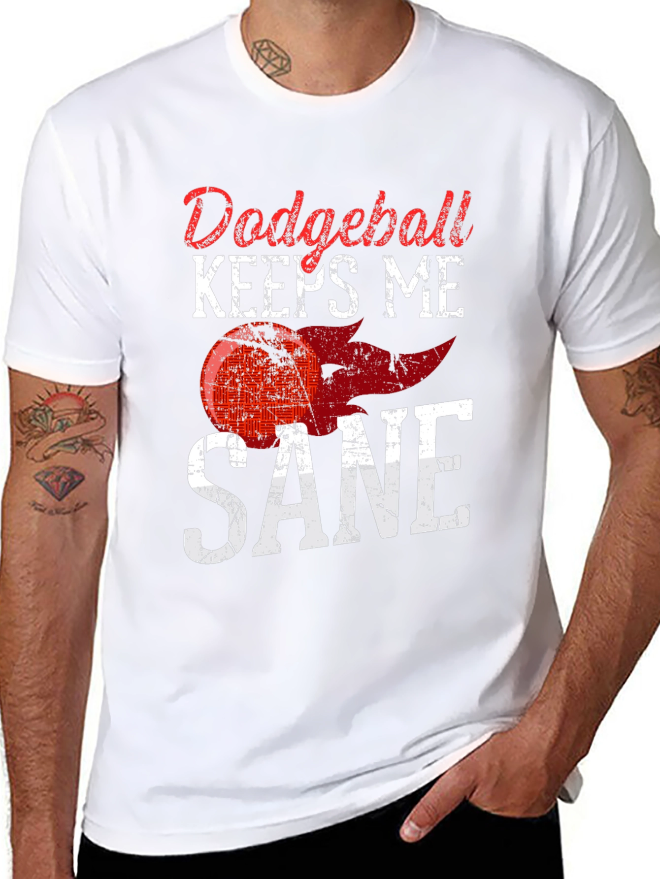 Dodgeball Keeps Me Sane Graphic Tee