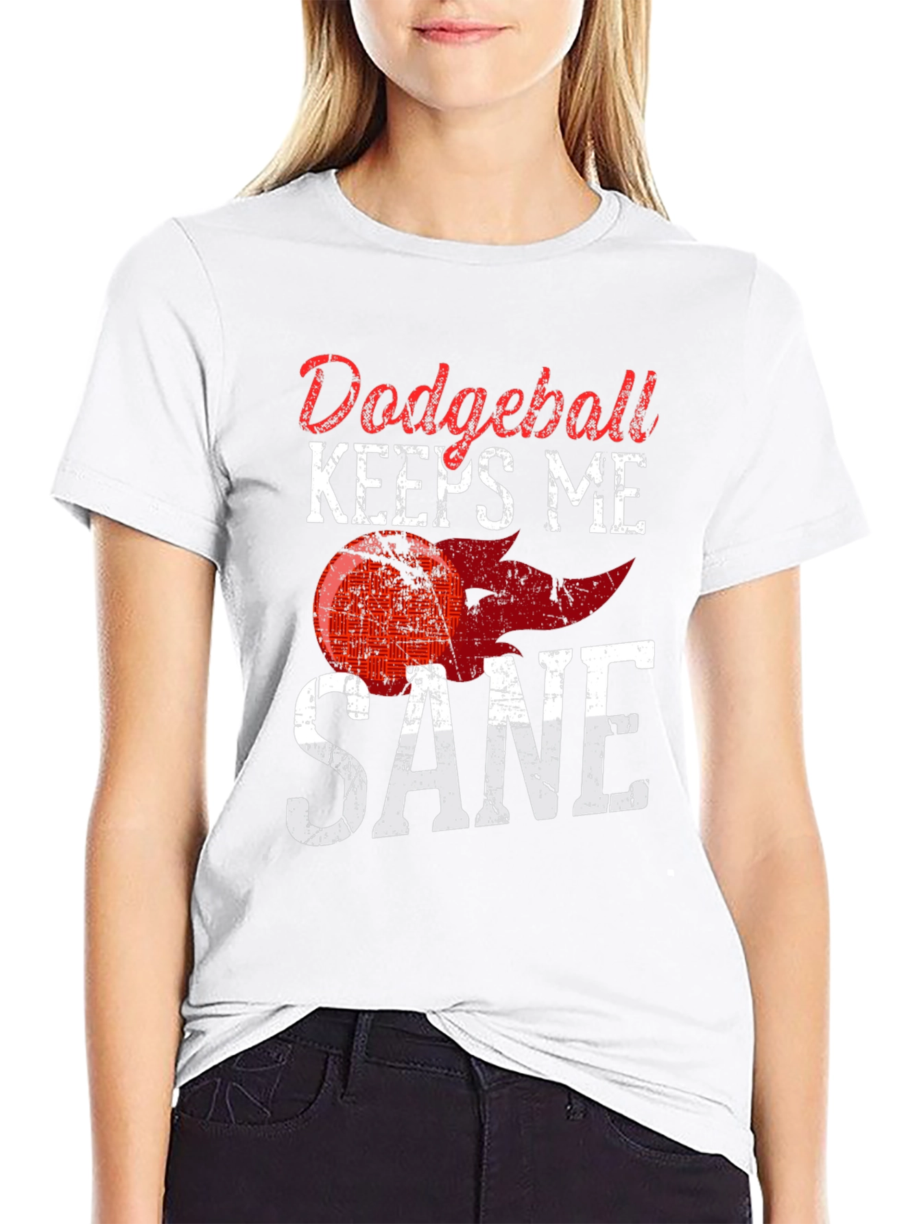 Dodgeball Keeps Me Sane Graphic Tee