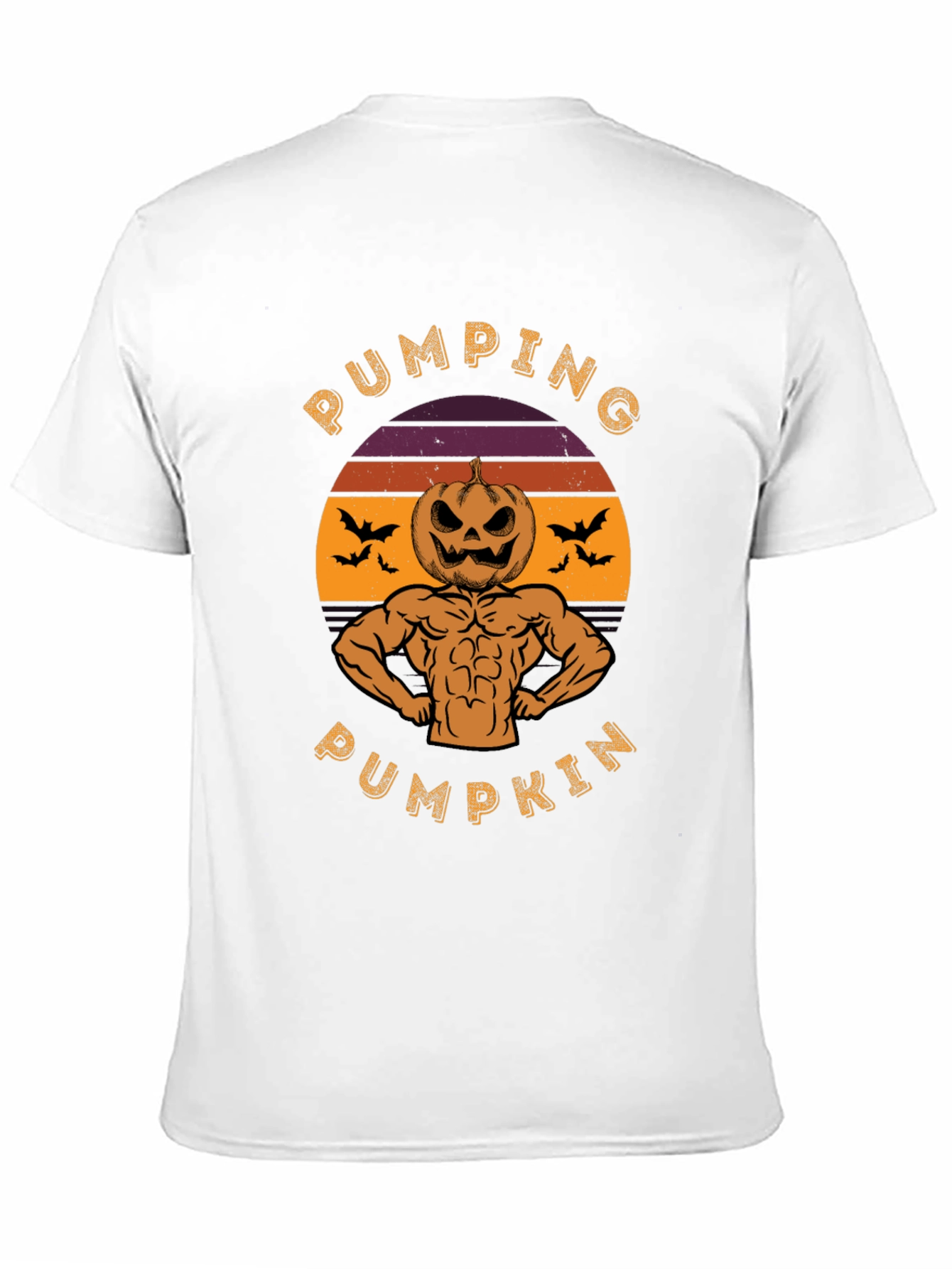 Pumping Pumpkin Halloween Graphic T-Shirt
