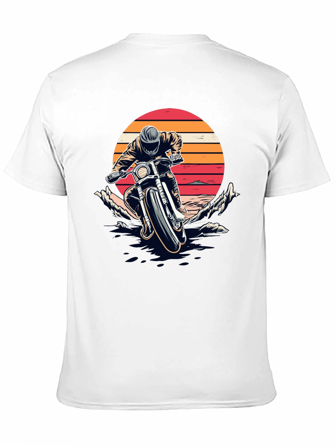 Motorcycle Sunset Graphic T-Shirt