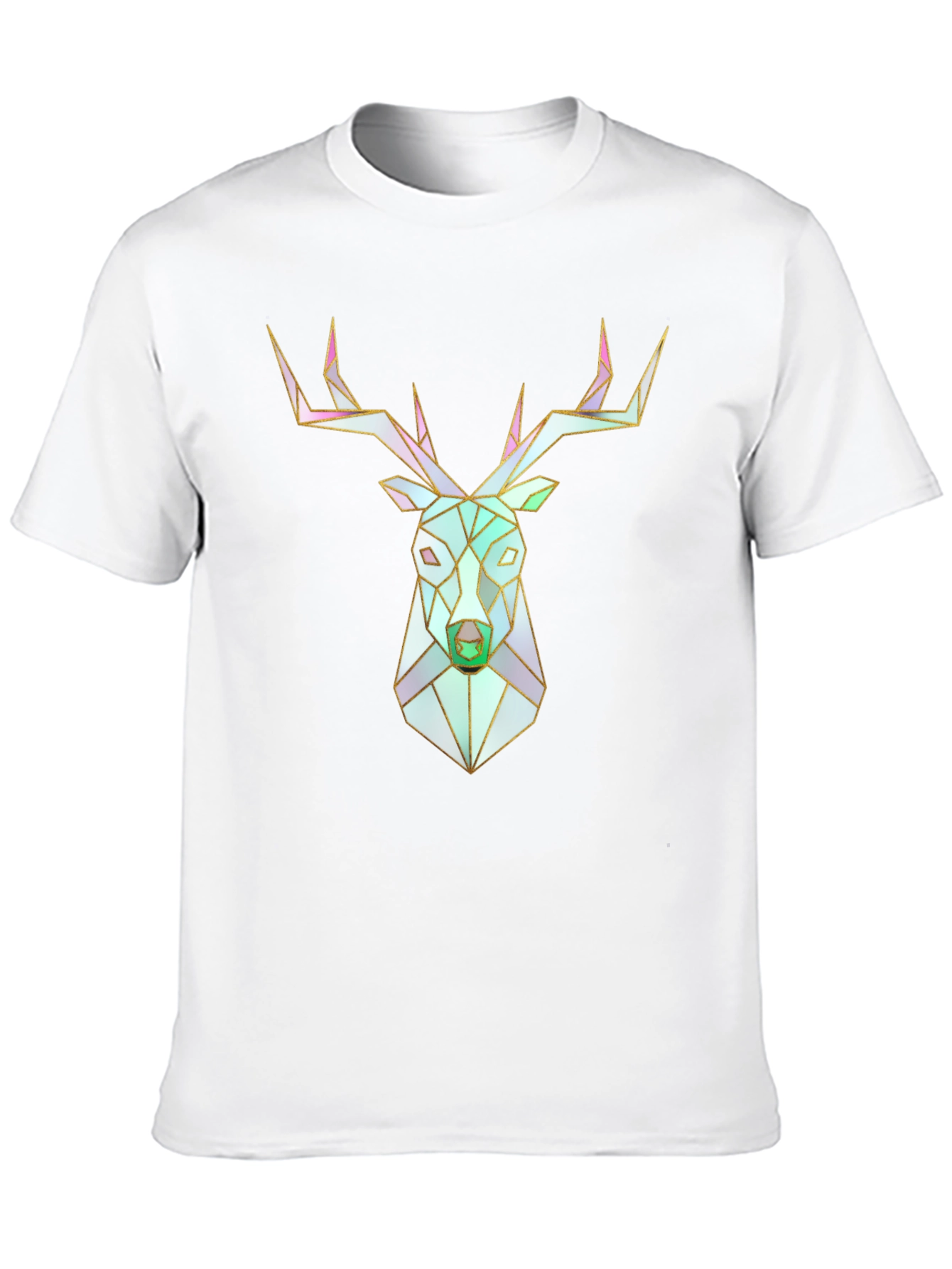 Geometric Deer Head Graphic T-Shirt