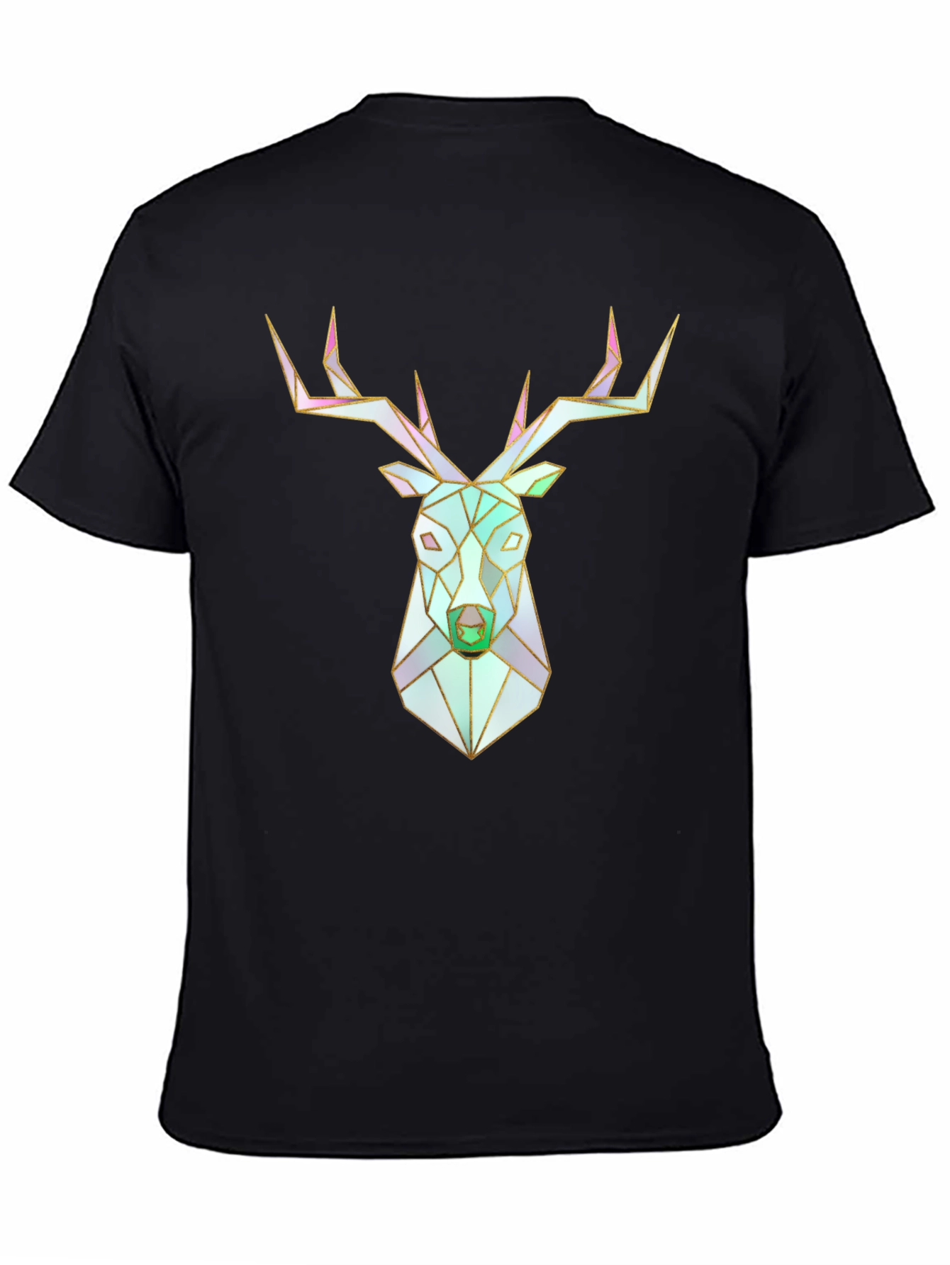 Geometric Deer Head Graphic T-Shirt
