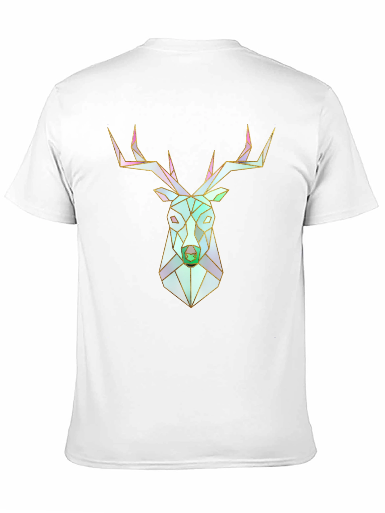 Geometric Deer Head Graphic T-Shirt