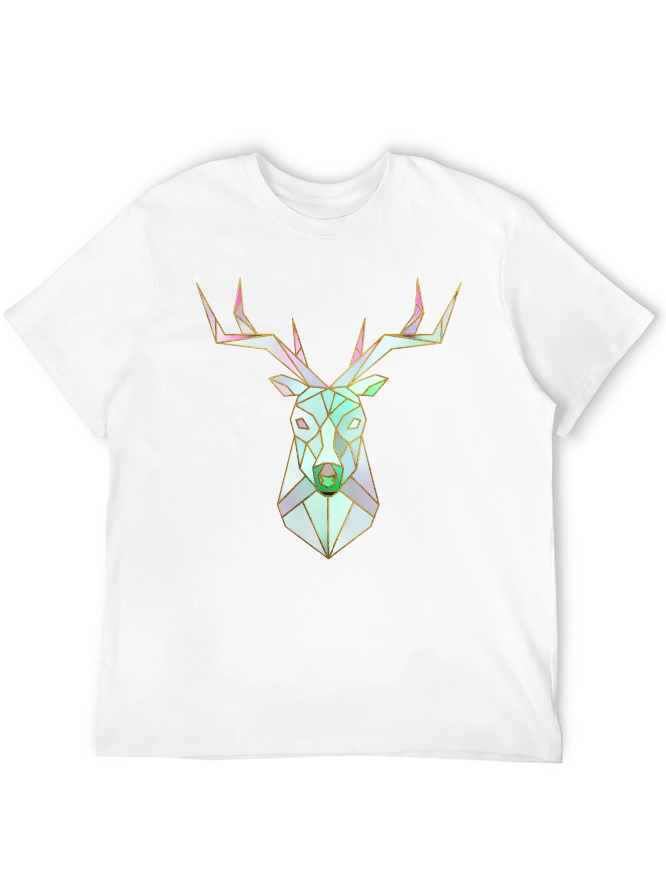 Geometric Deer Head Graphic T-Shirt