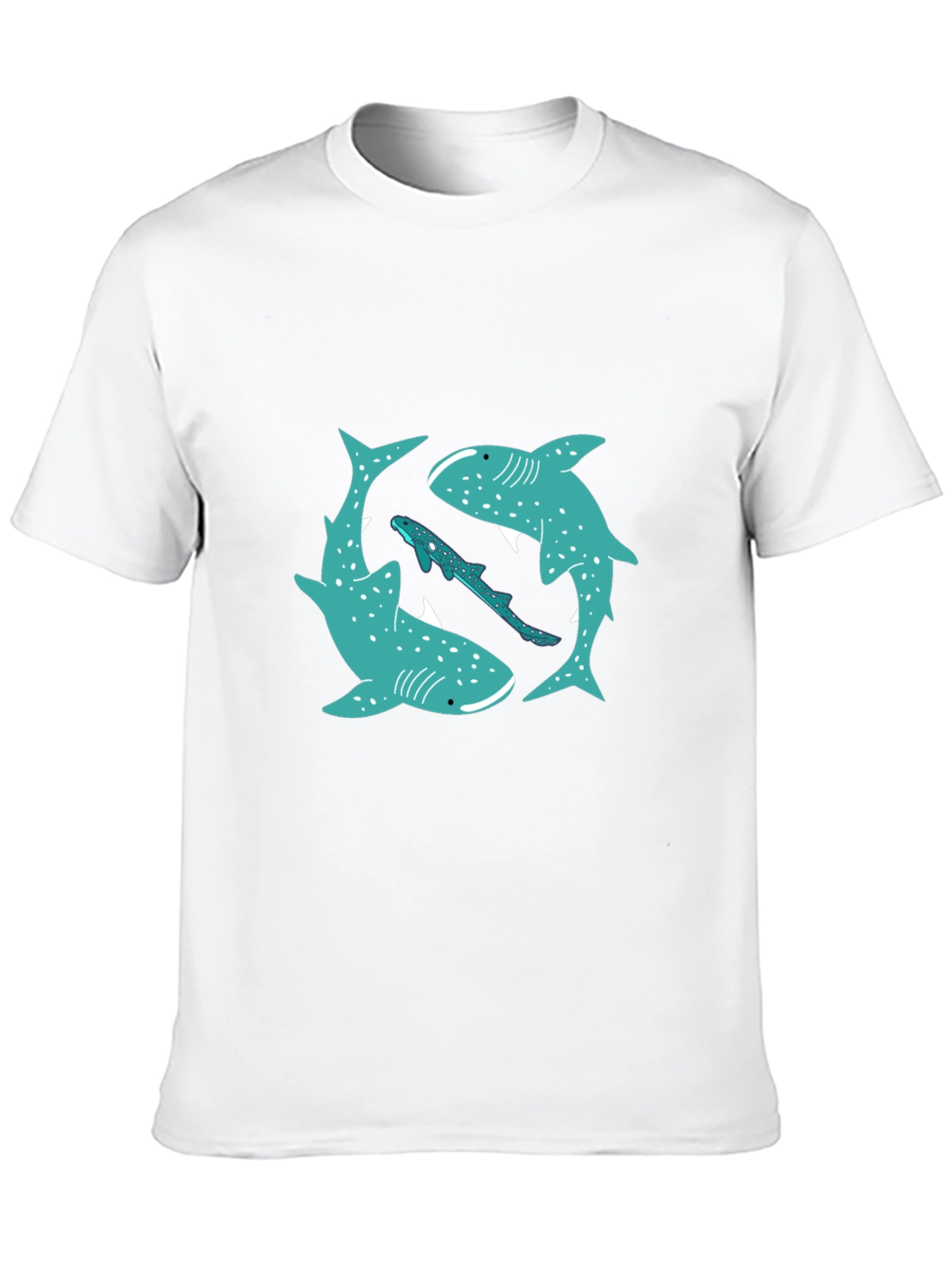 Shark Circle Graphic Tee - Casual Style
