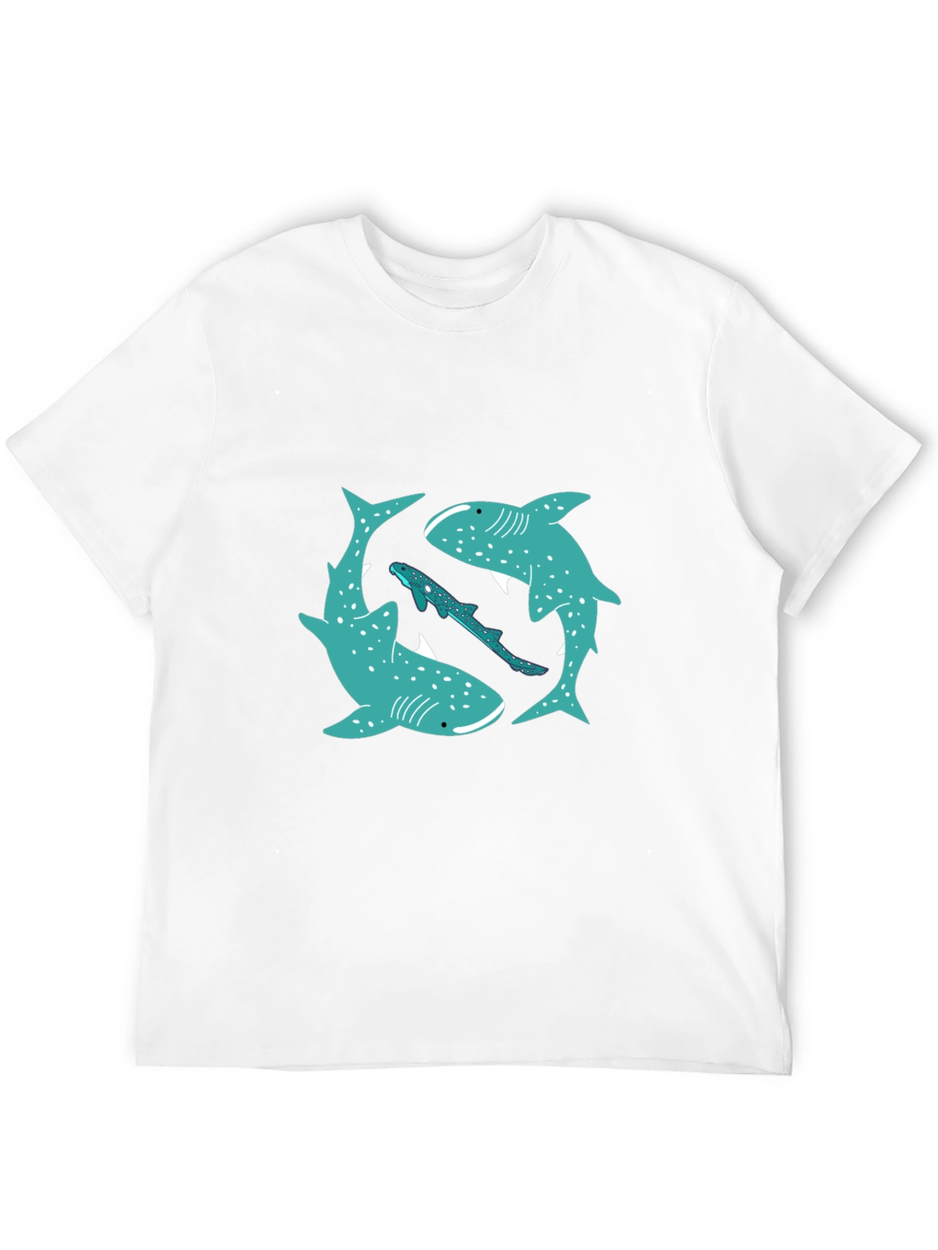 Shark Circle Graphic Tee - Casual Style