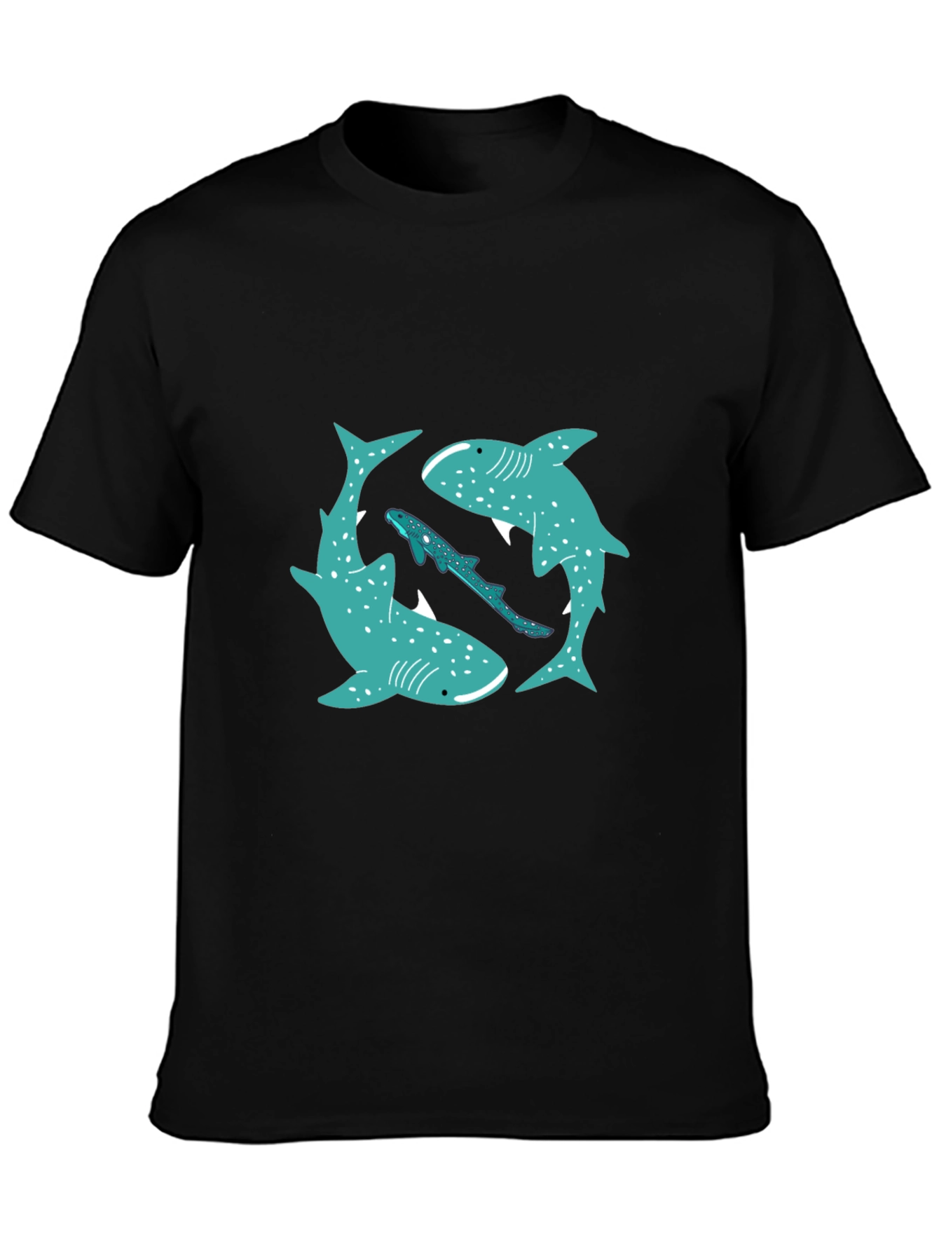 Shark Circle Graphic Tee - Casual Style