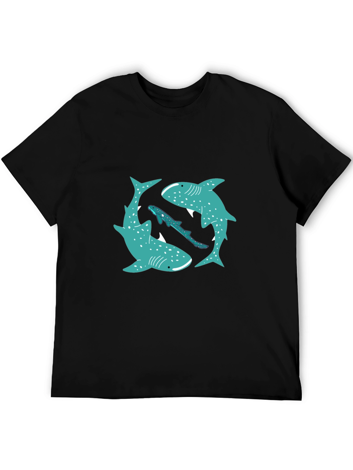 Shark Circle Graphic Tee - Casual Style