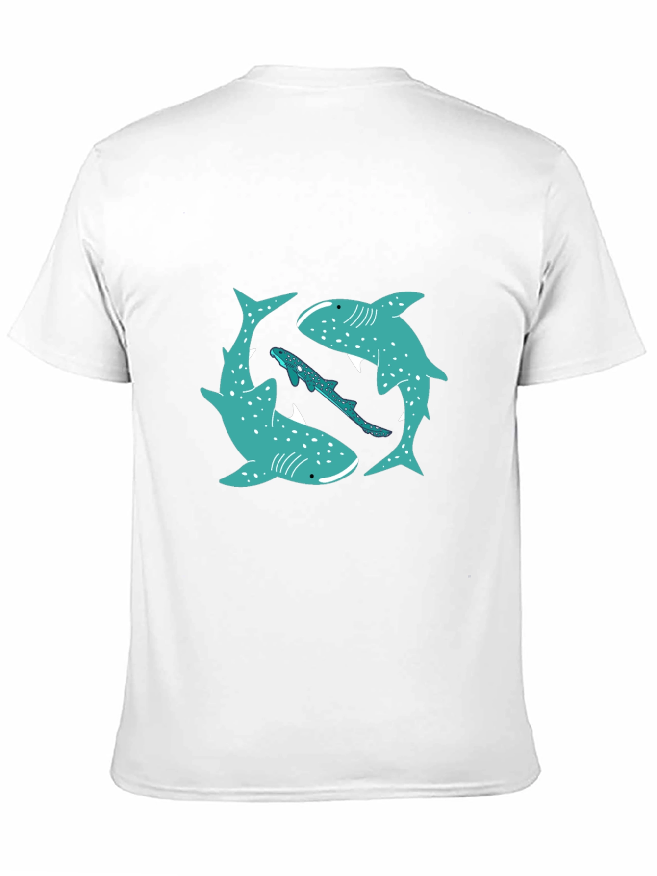 Shark Circle Graphic Tee - Casual Style