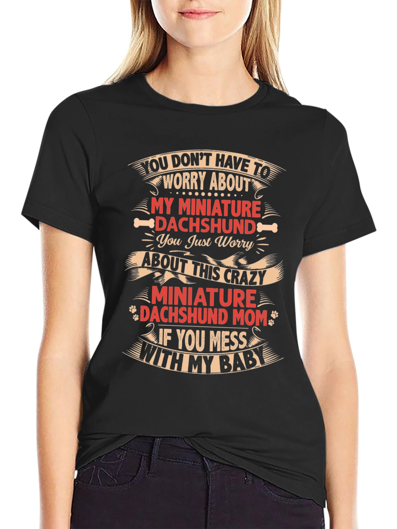Crazy Dachshund Mom T-Shirt