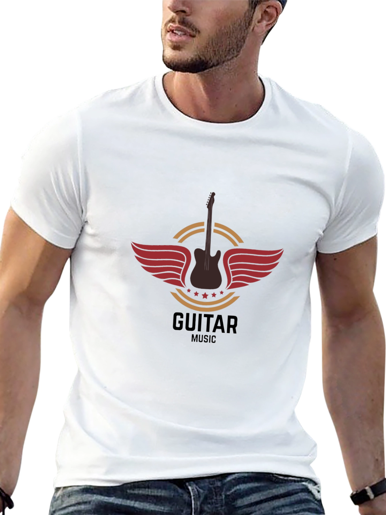 Guitar Music T-Shirt - Black Graphic Tee