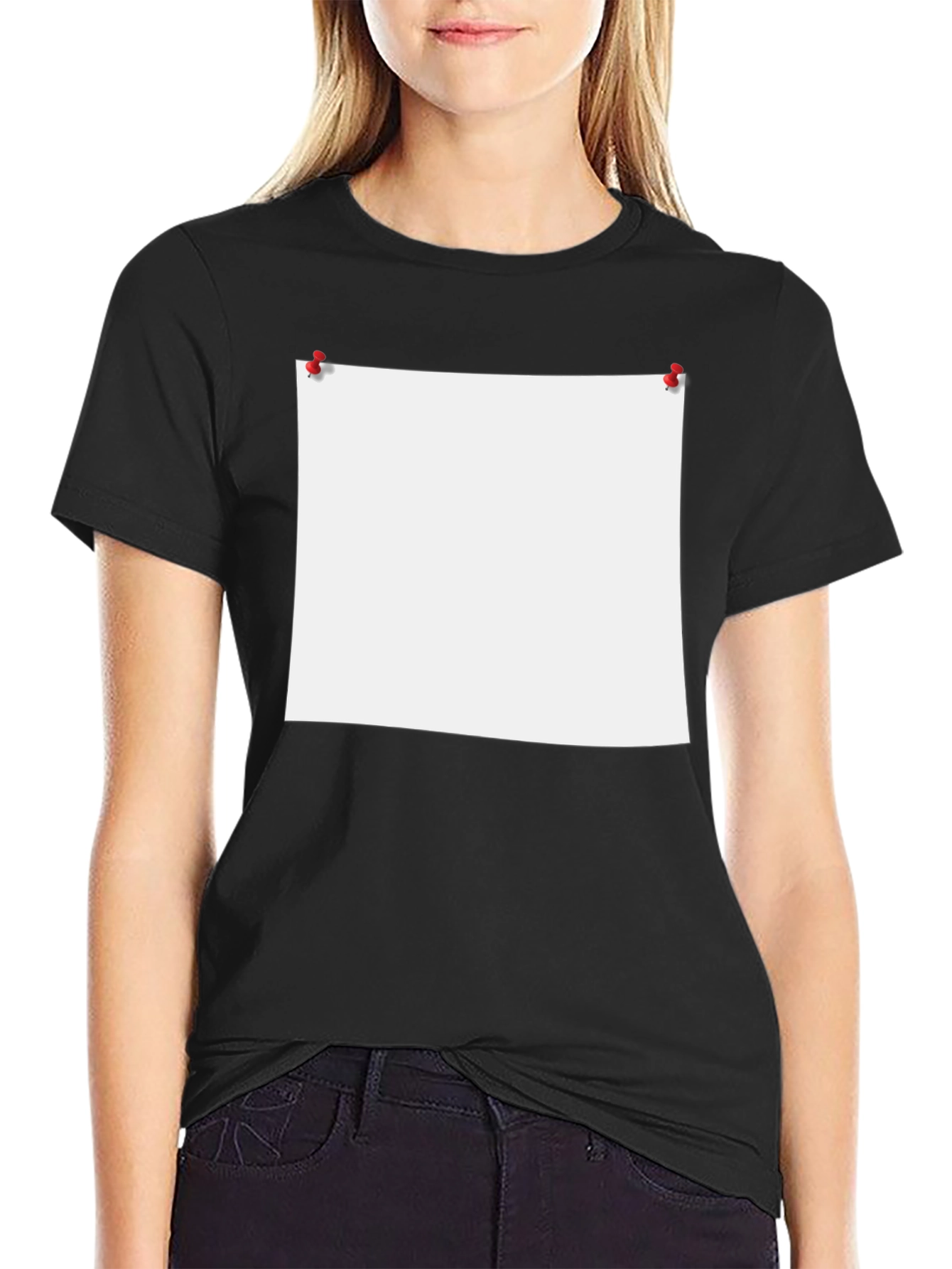 Novelty Black T-Shirt with Customizable Note Design