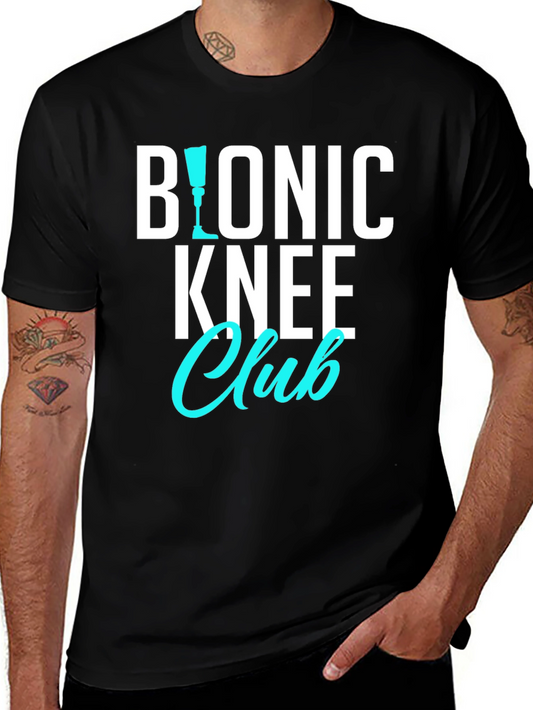 Bionic Knee Club T-Shirt - Funny Medical Humor Tee