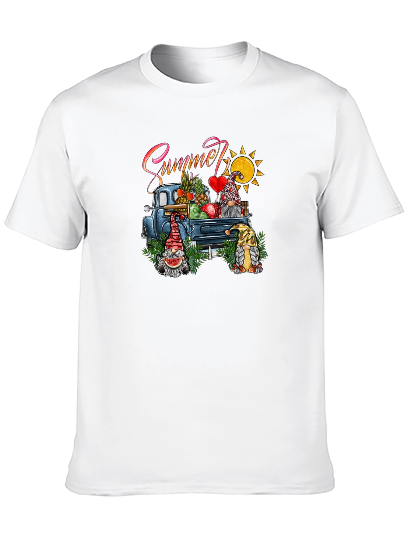 Summer Gnomes Truck Black T-Shirt
