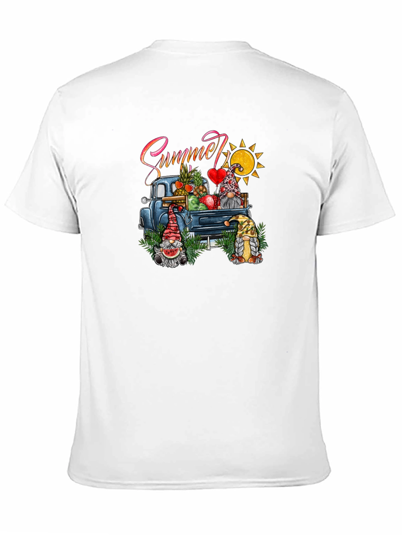 Summer Gnomes Truck Black T-Shirt