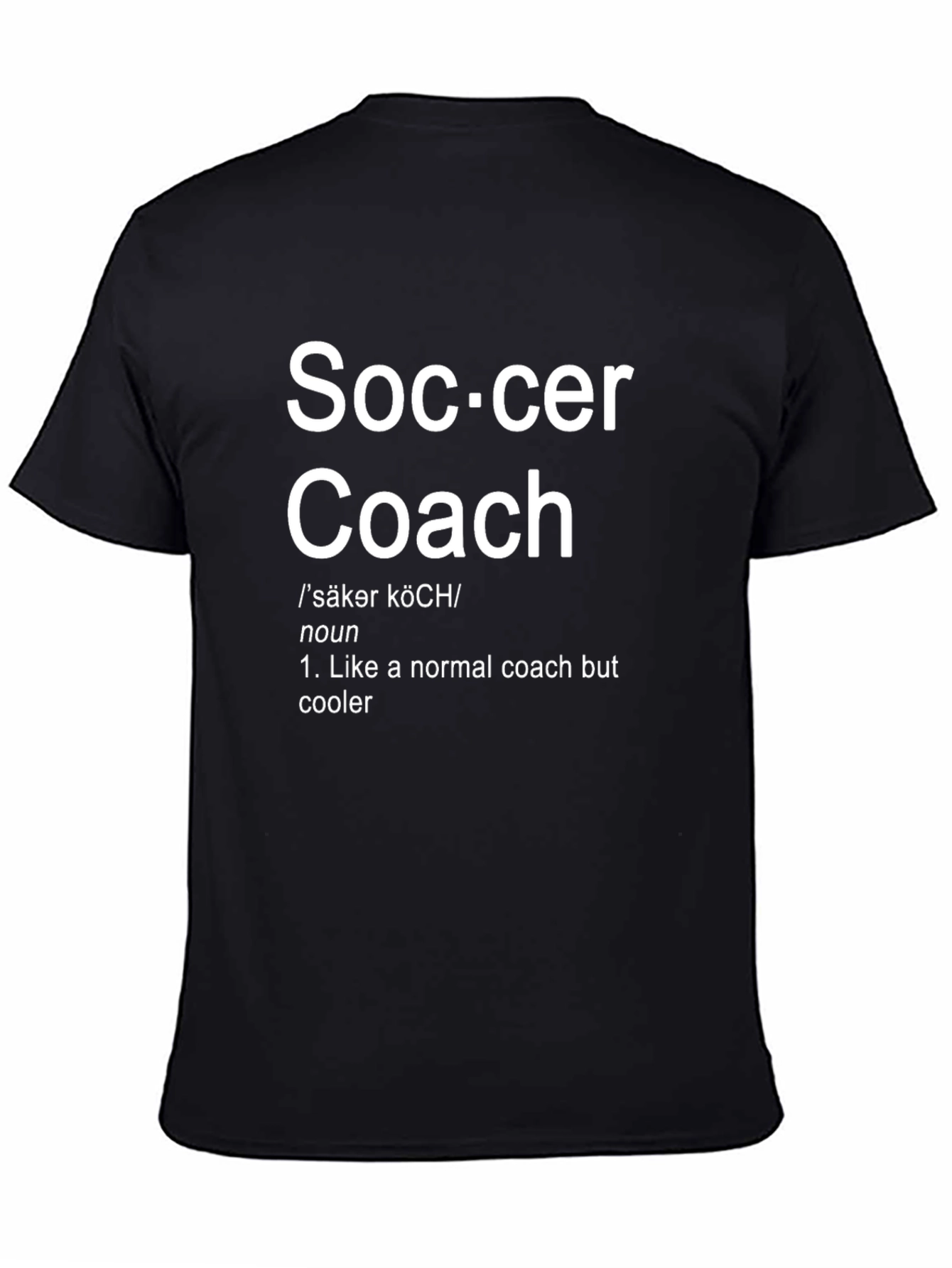 Soccer Coach Definition Black T-Shirt
