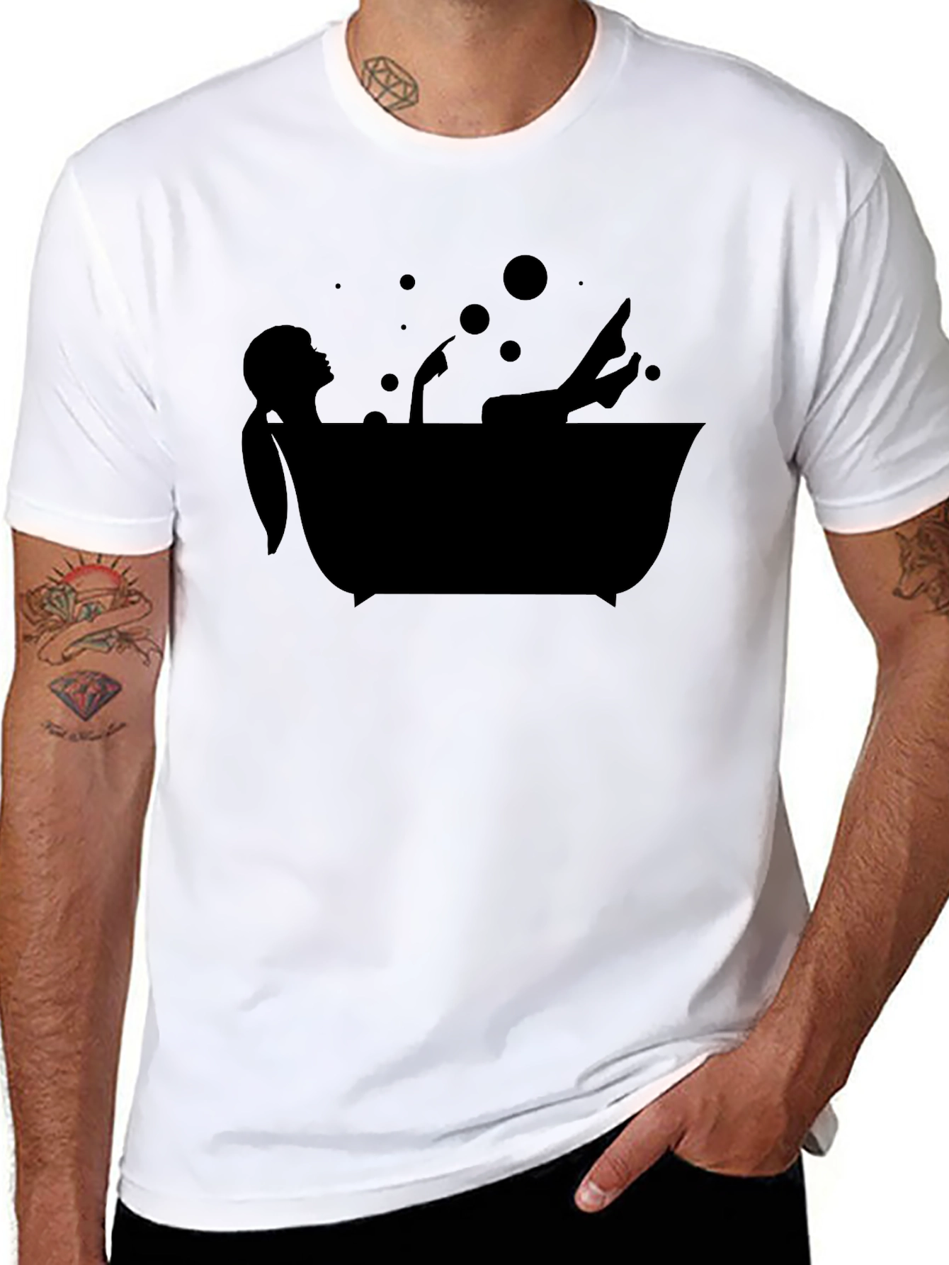 Relaxing Bathtub T-Shirt - Minimalist Style