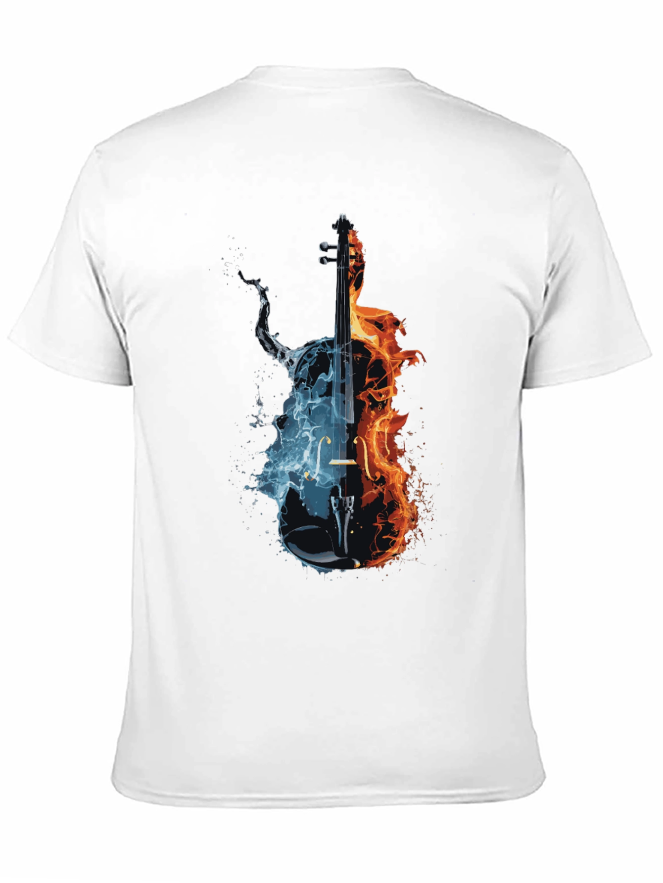 Fire and Ice Cello Graphic T-Shirt