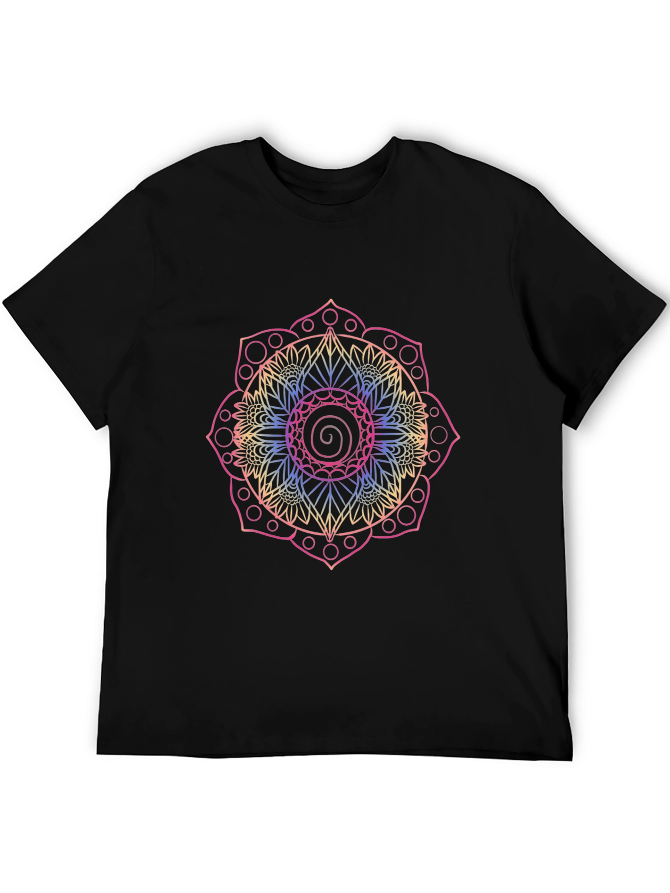 Mandala Graphic Tee - Mens Black T-Shirt