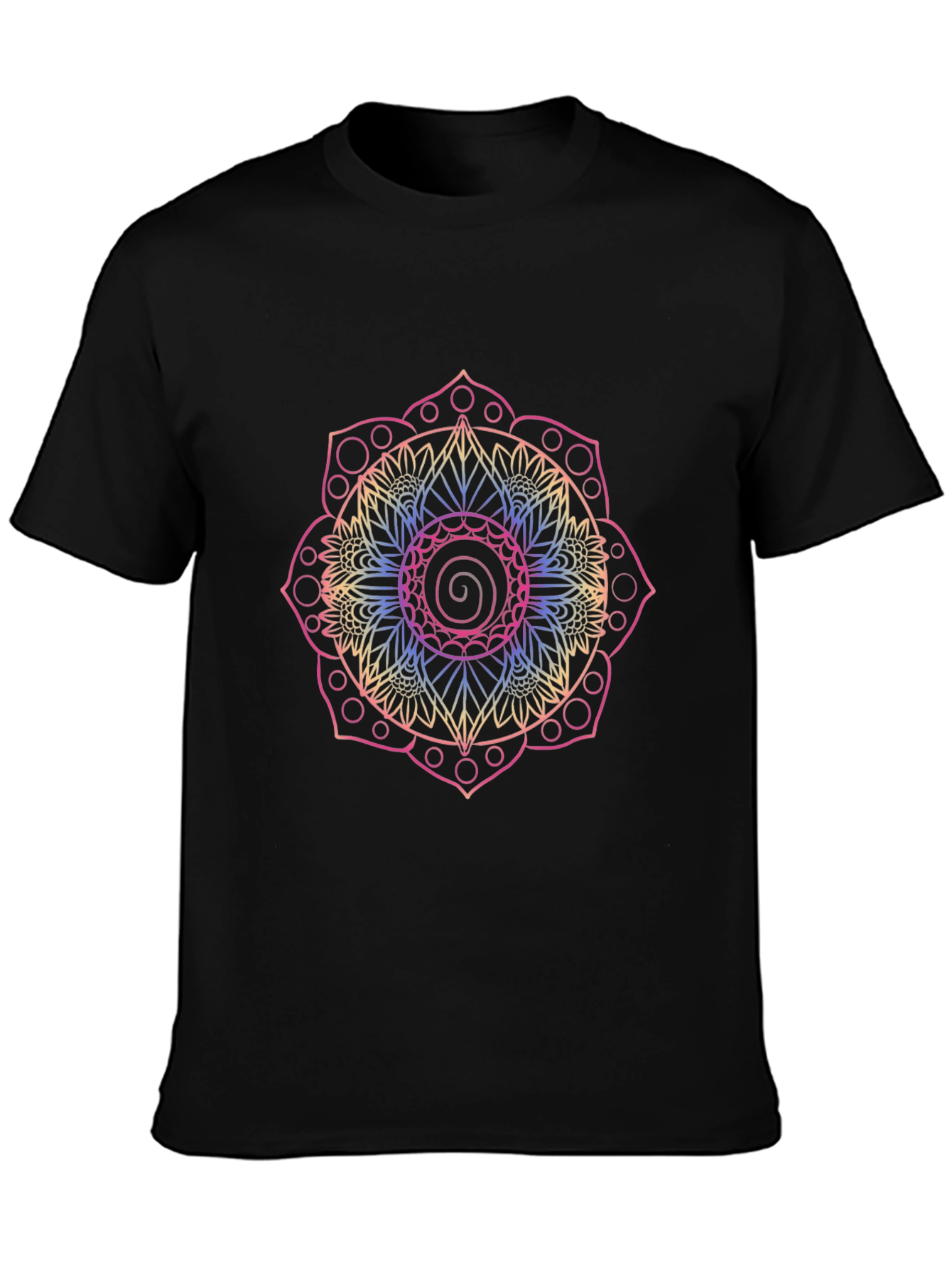 Mandala Graphic Tee - Mens Black T-Shirt