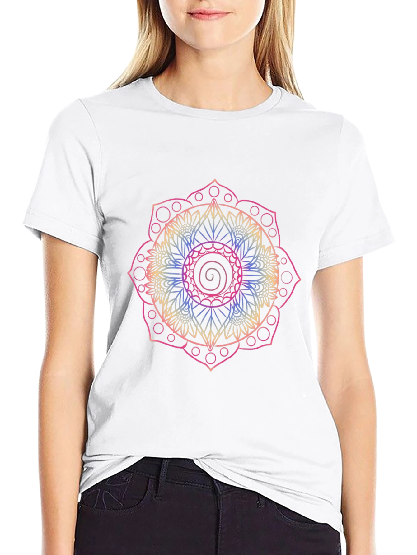 Mandala Graphic Tee - Mens Black T-Shirt