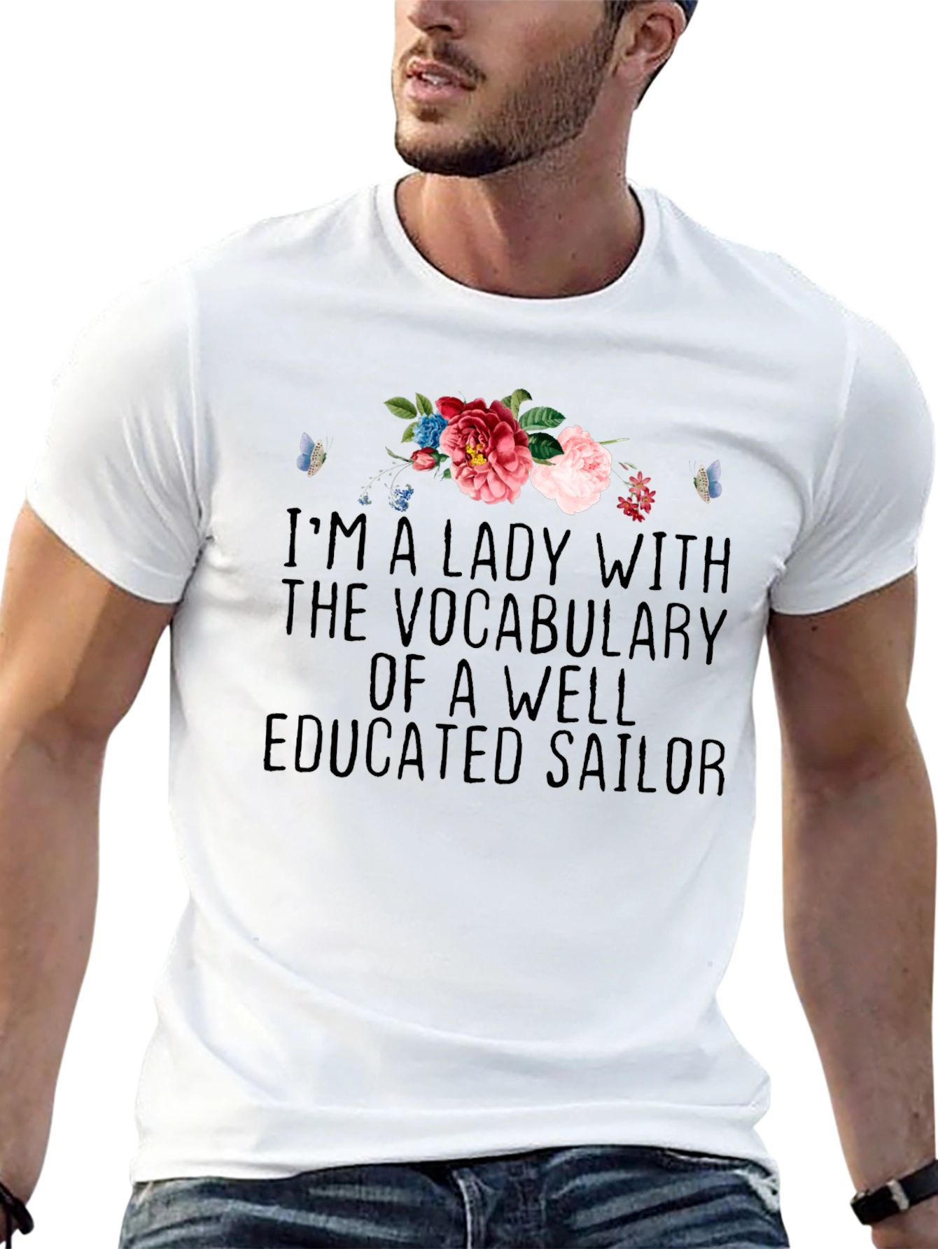 Lady Sailor T-Shirt - Floral Accent