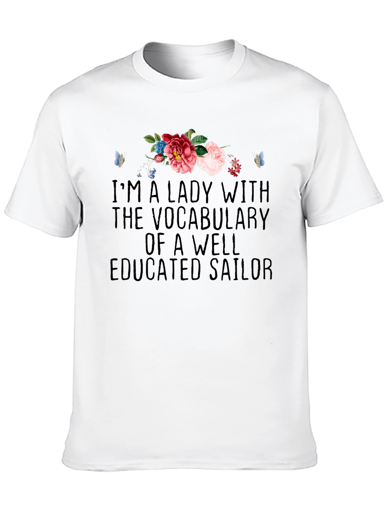 Lady Sailor T-Shirt - Floral Accent