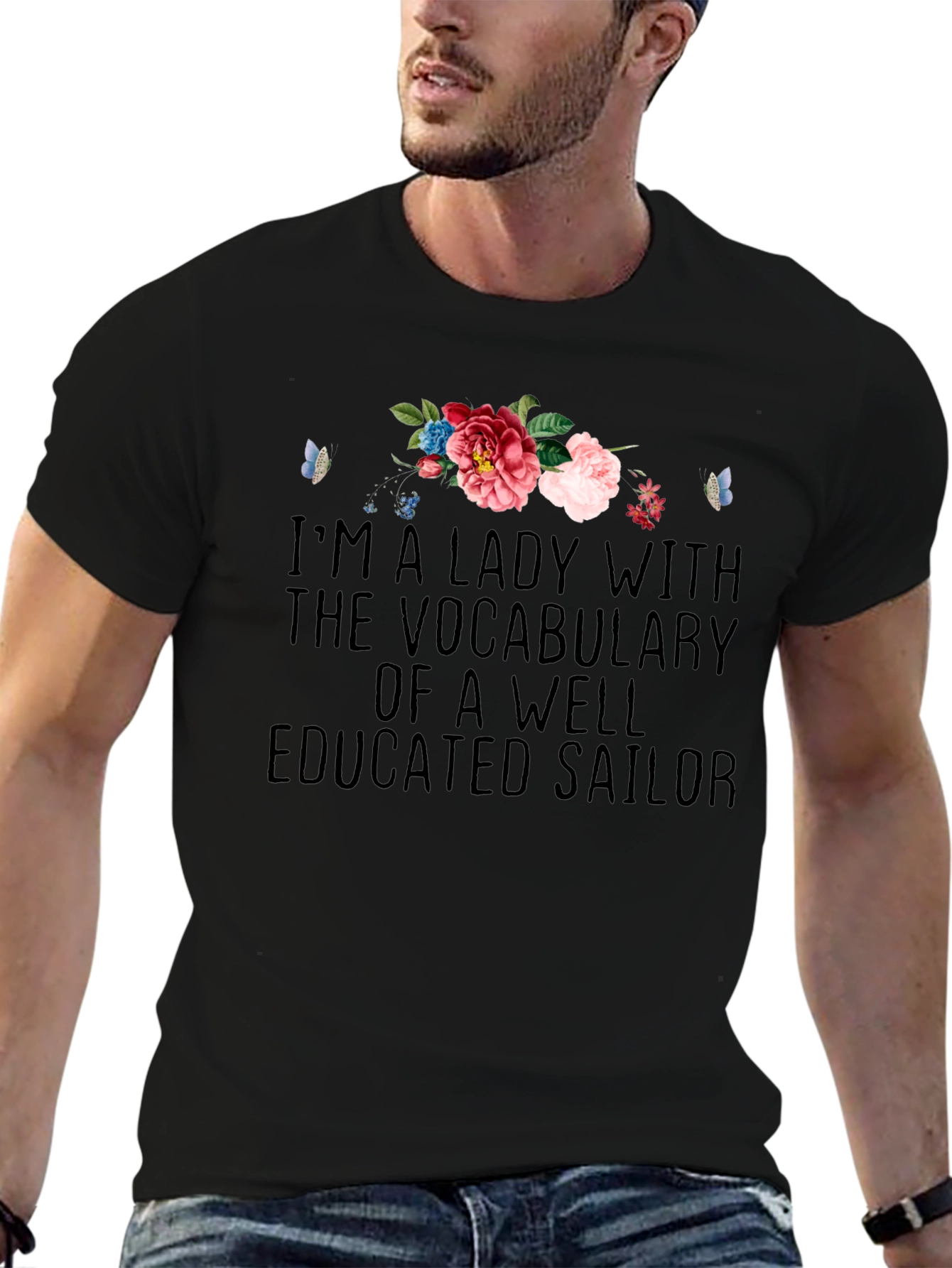Lady Sailor T-Shirt - Floral Accent